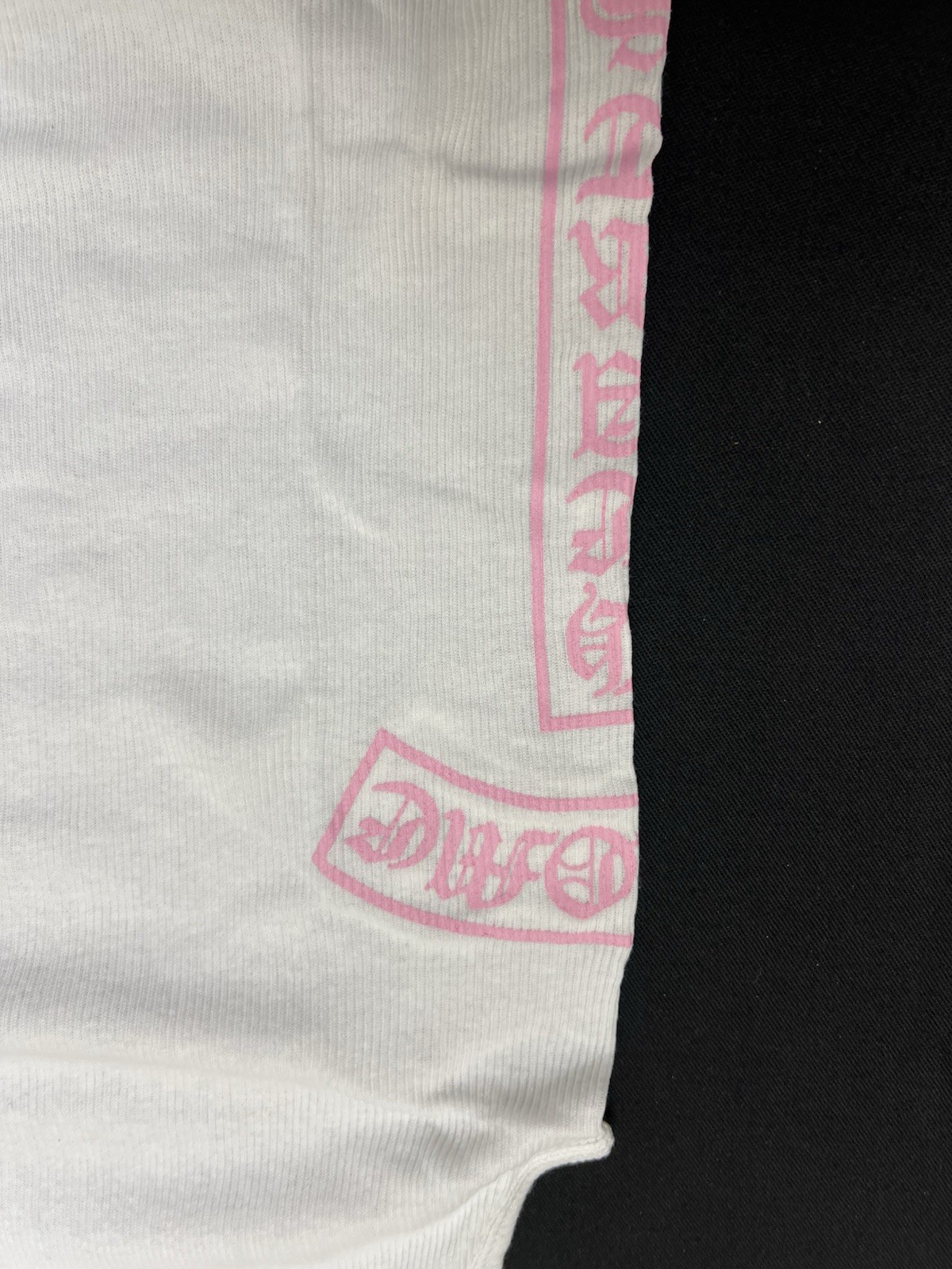 Chrome Hearts T Bar Rib Tank White Pink Size L