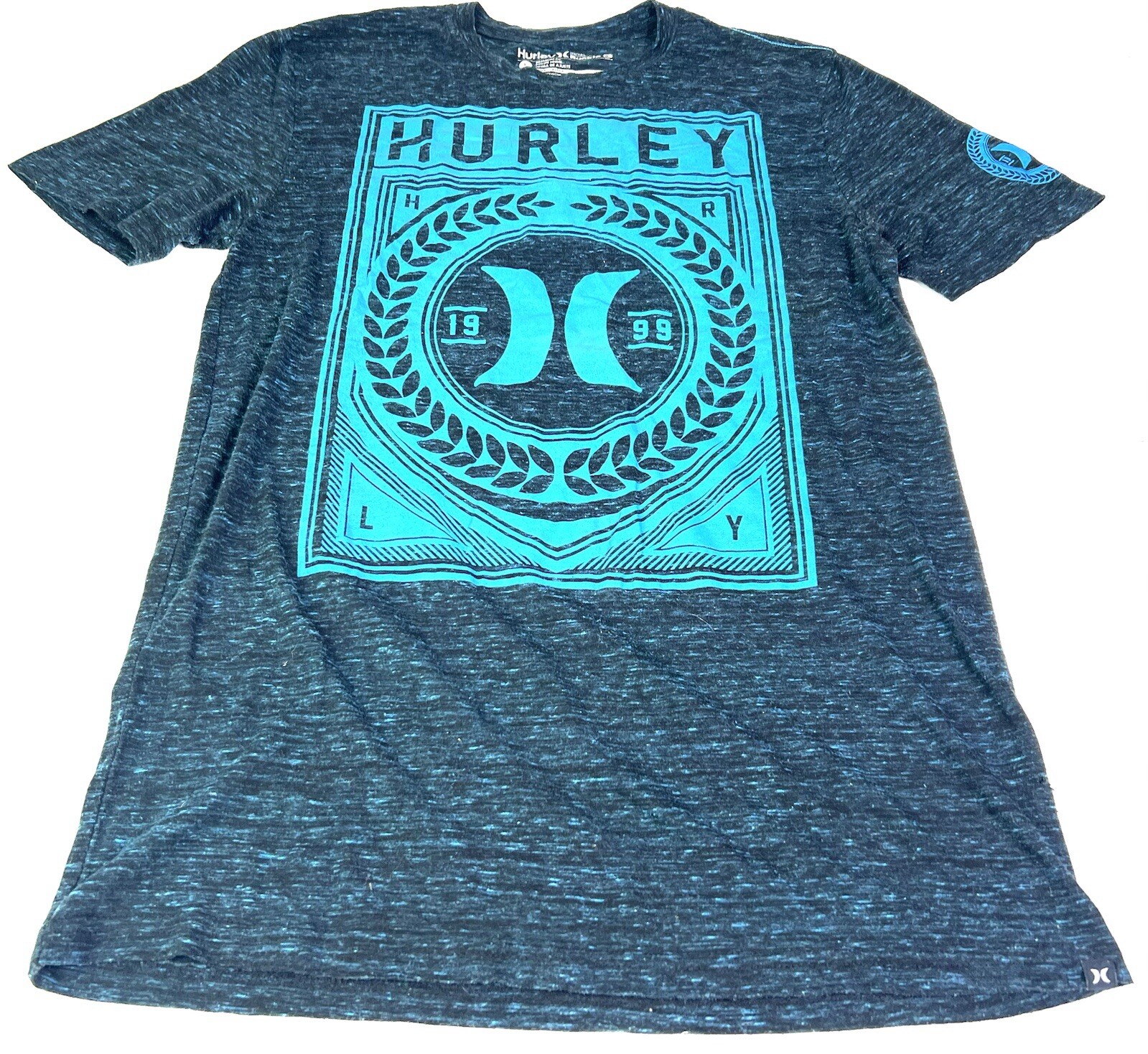 Hurley Buckle Exclusive Shirt Mens Large Teal Graphic Crewneck Tee – Soft Feel