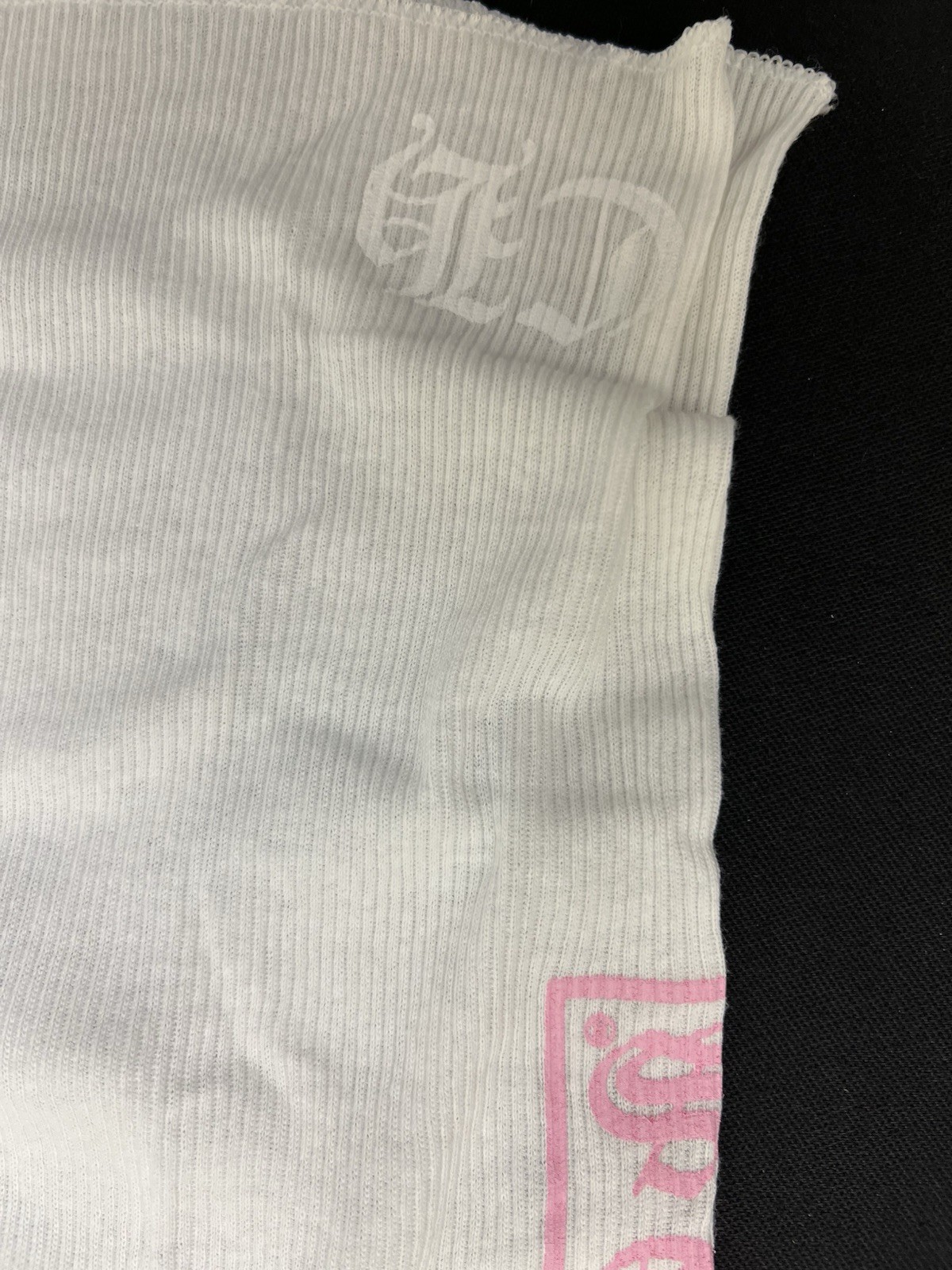Chrome Hearts T Bar Rib Tank White Pink Size L