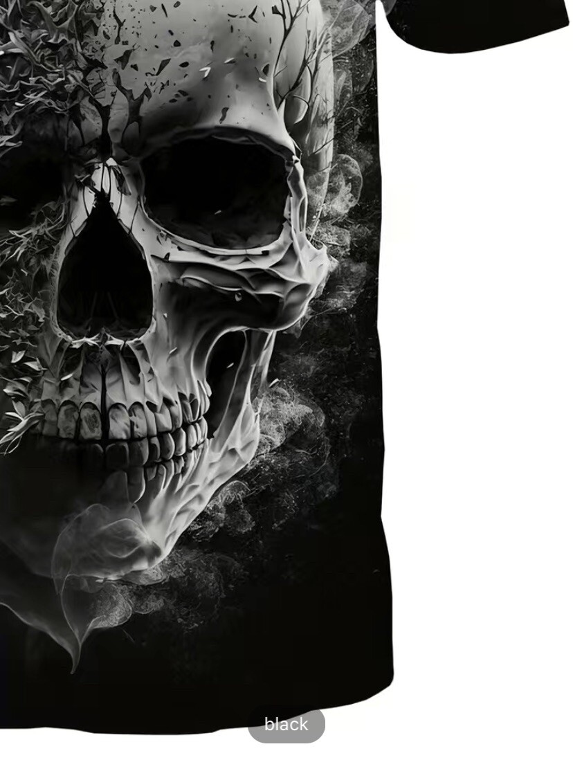 Y2k Graphic Tshirt Skull Skeleton M(38) Streetwear Skater Gorpcore Gothic Biker