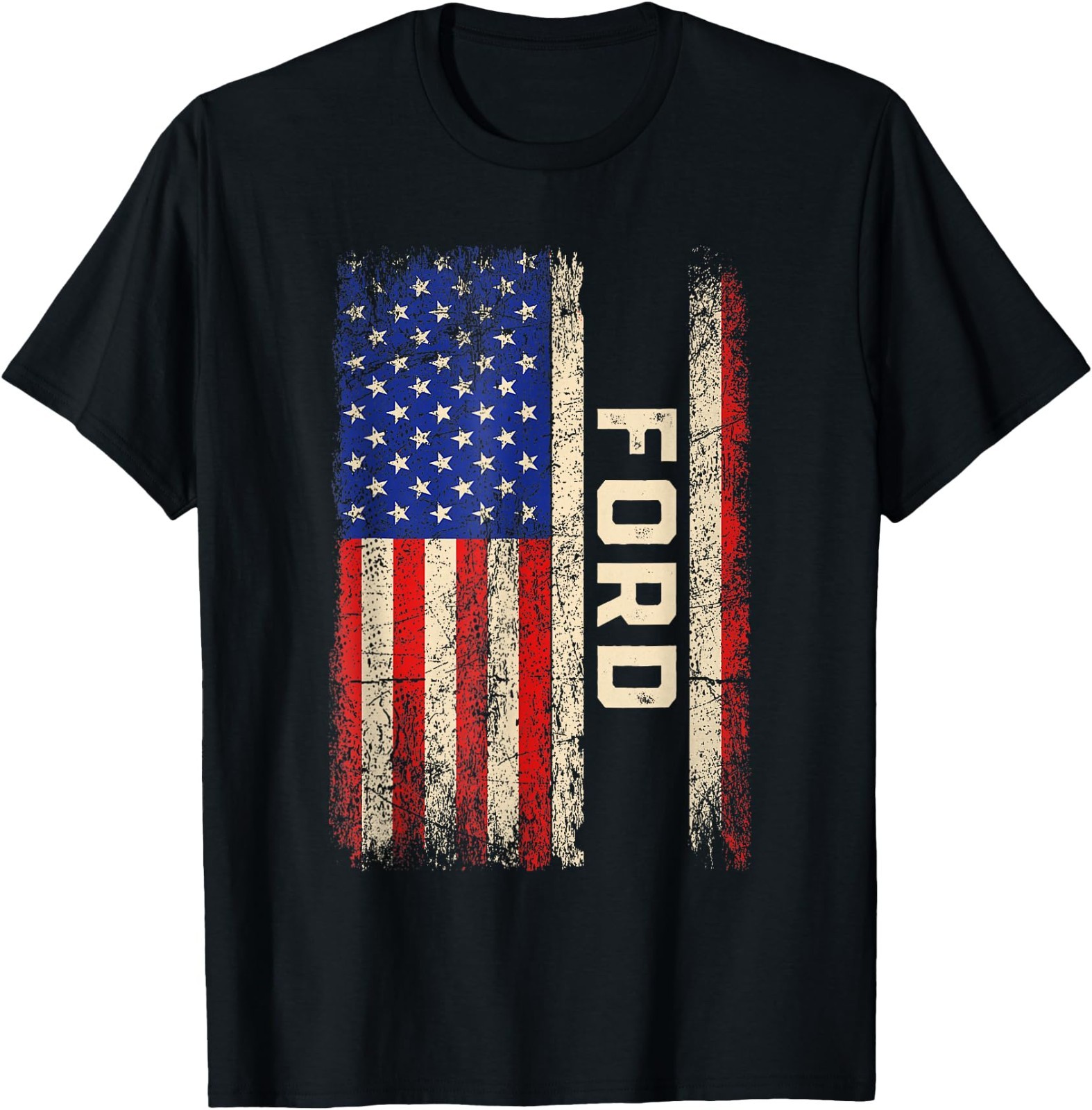 Ford Last Name Shirt Ford Name American Flag T-Shirt