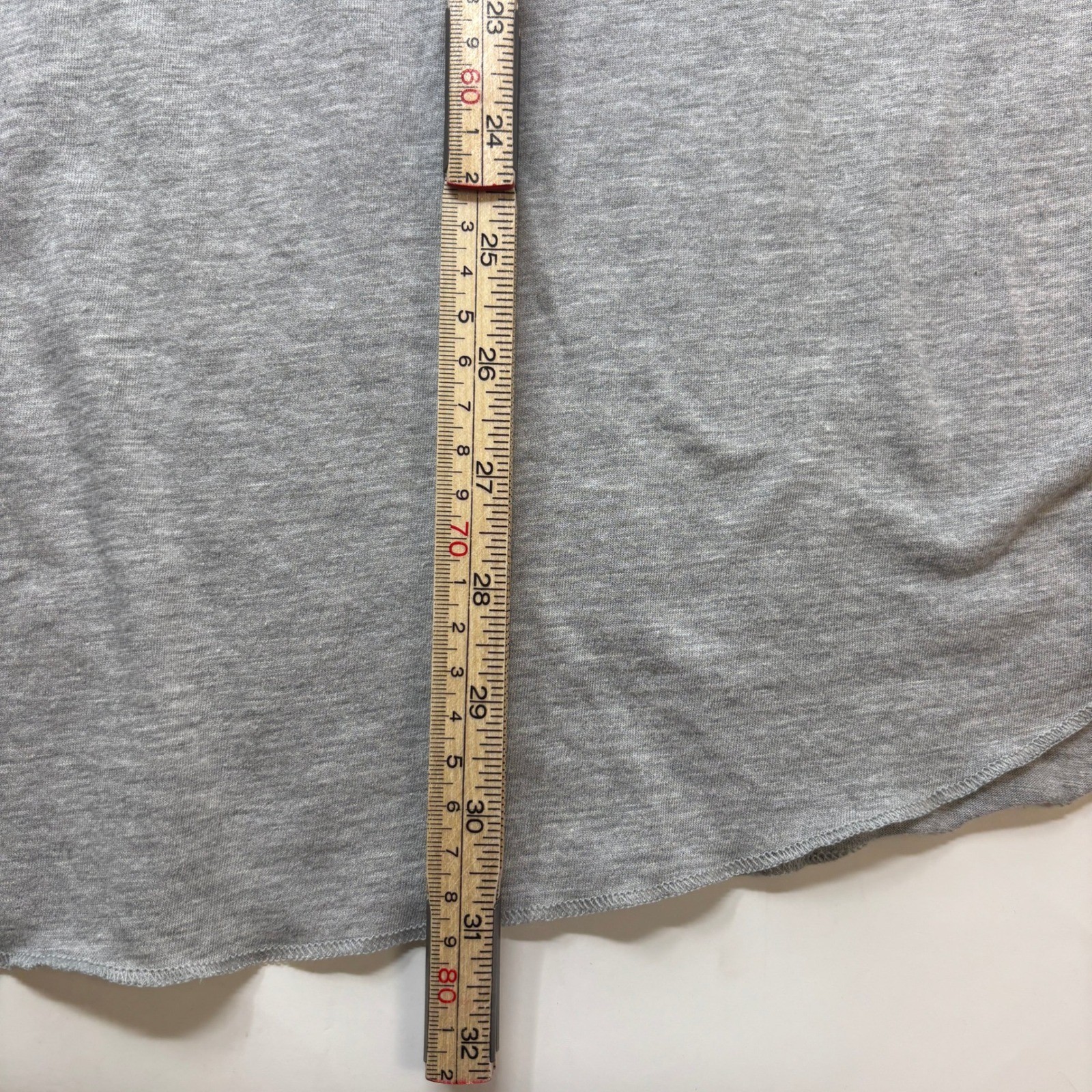 American Apparel Baseball Retro Raglan T-Shirt Grey Black 3/4 Sleeve USA Made L