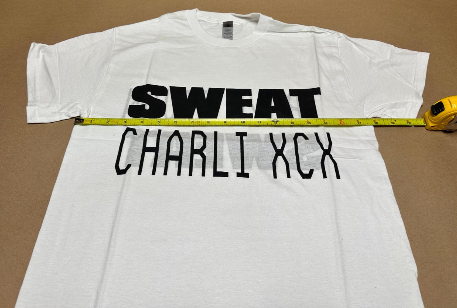 NEW Authentic Charli XCX & Troye Sivan “Sweat” Tour Reversible Tee Shirt White