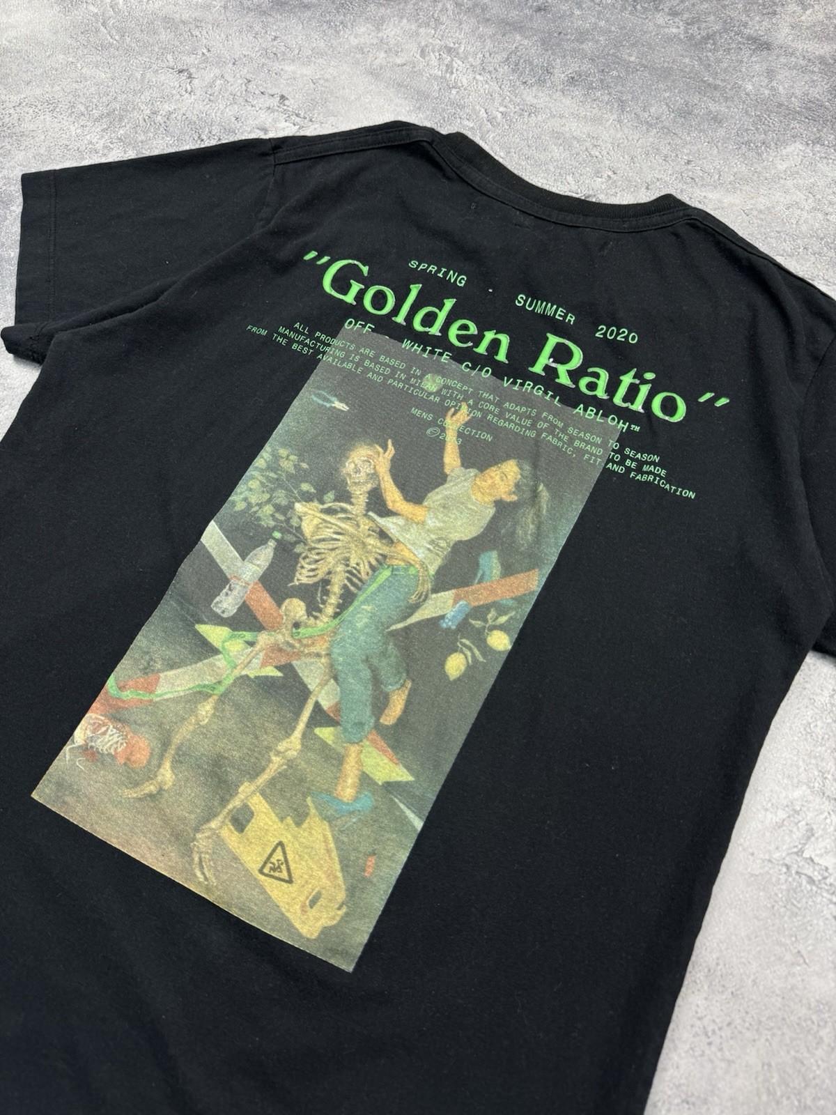 Off-White “Golden Ratio” Pascal Skeleton Graphic Black T-Shirt