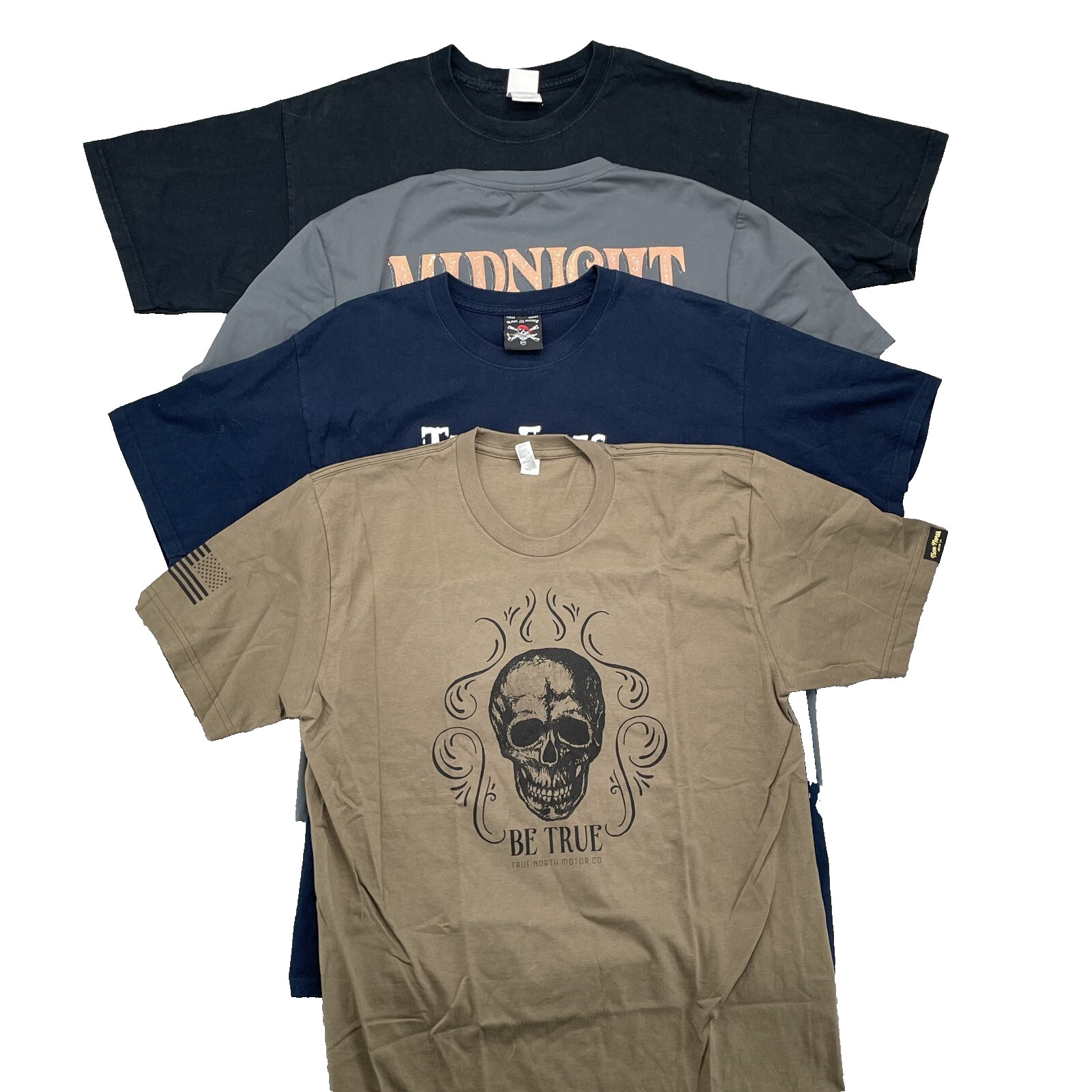 T Shirt Lot of 4 Mens Large Mix Brands Outdoor Workwear Biker Moto Grunge Skate