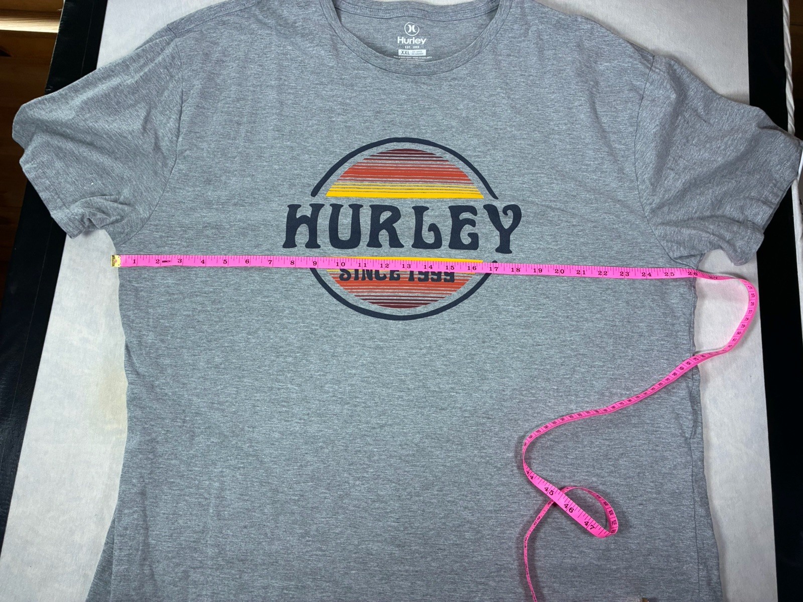 Hurley Since 1999 Men’s Size XXL Graphic Tee Shirt Gray #231