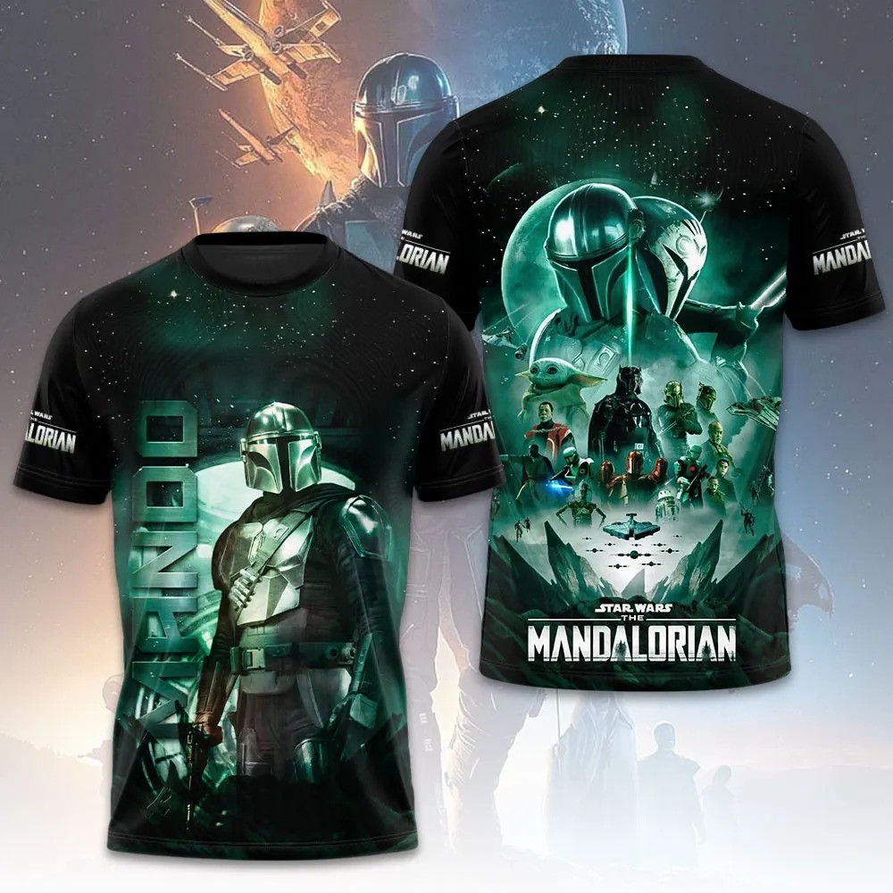 Star Wars x The Mandalorian T-shirt All Over Print Size XS-6XL