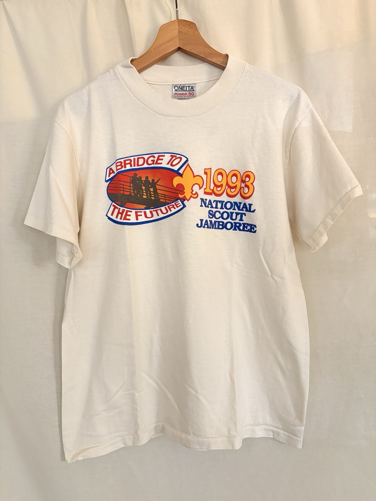 Vintage Single Stitch Boy Scouts 1993 National Scout Jamboree T-Shirt L