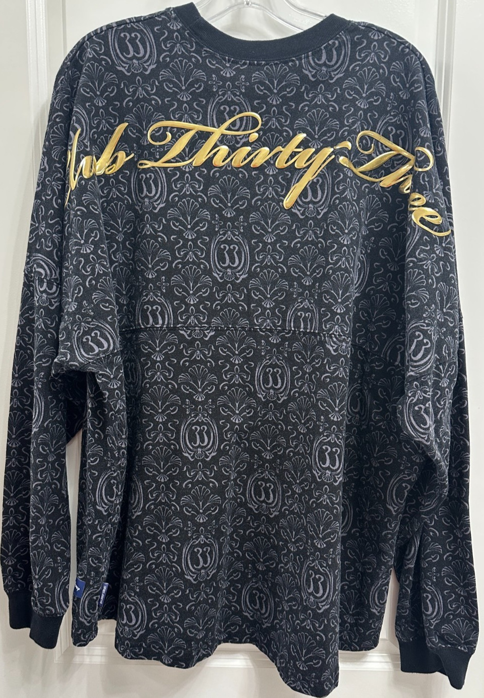 RARE – Disneyland Club 33 Exclusive Black Gold Haunted Mansion Spirt Jersey XXL