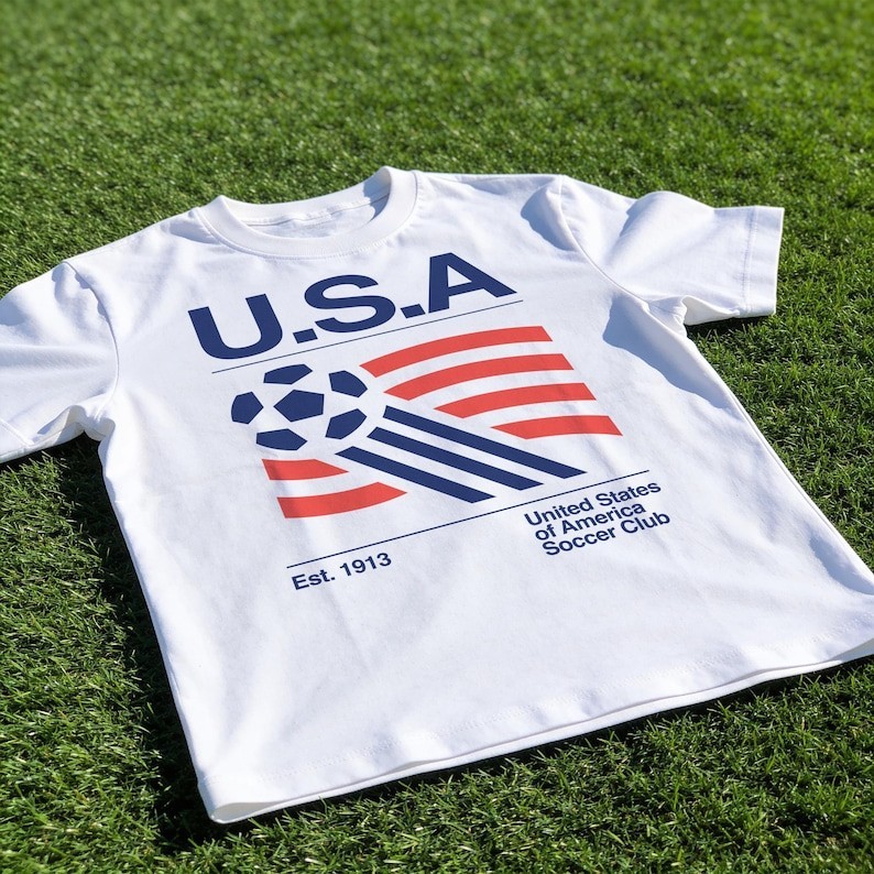 90s United States Soccer Shirt, Retro USA Team Graphic Tee