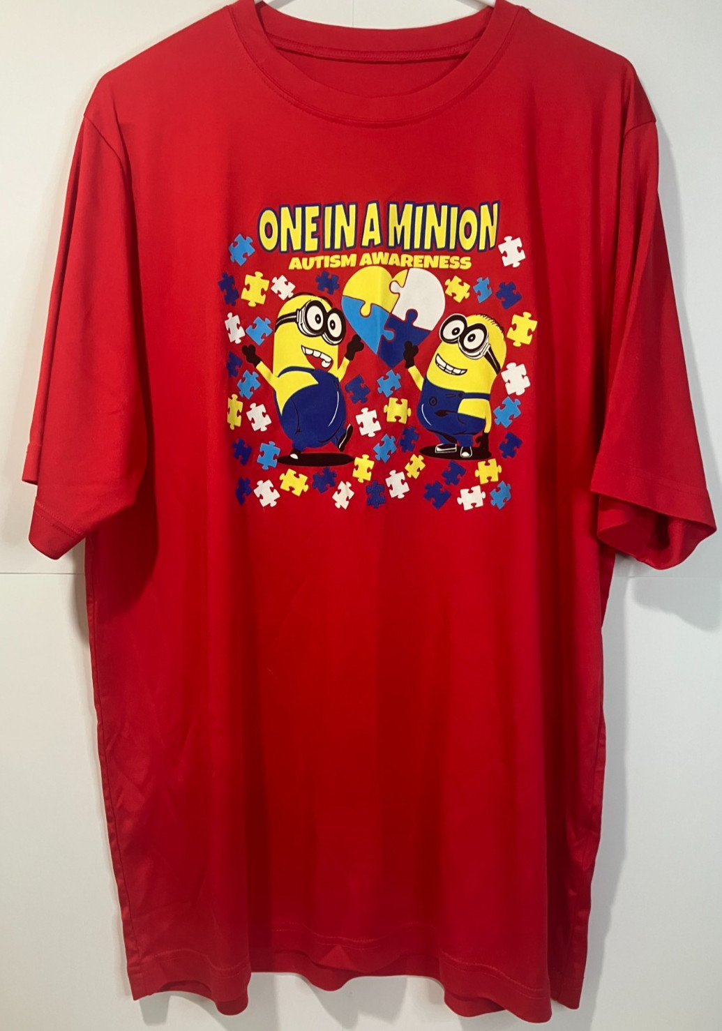 Team 365 Brand Shirt -One in a Minion Autism Awareness-T Shirt Unisex XL
