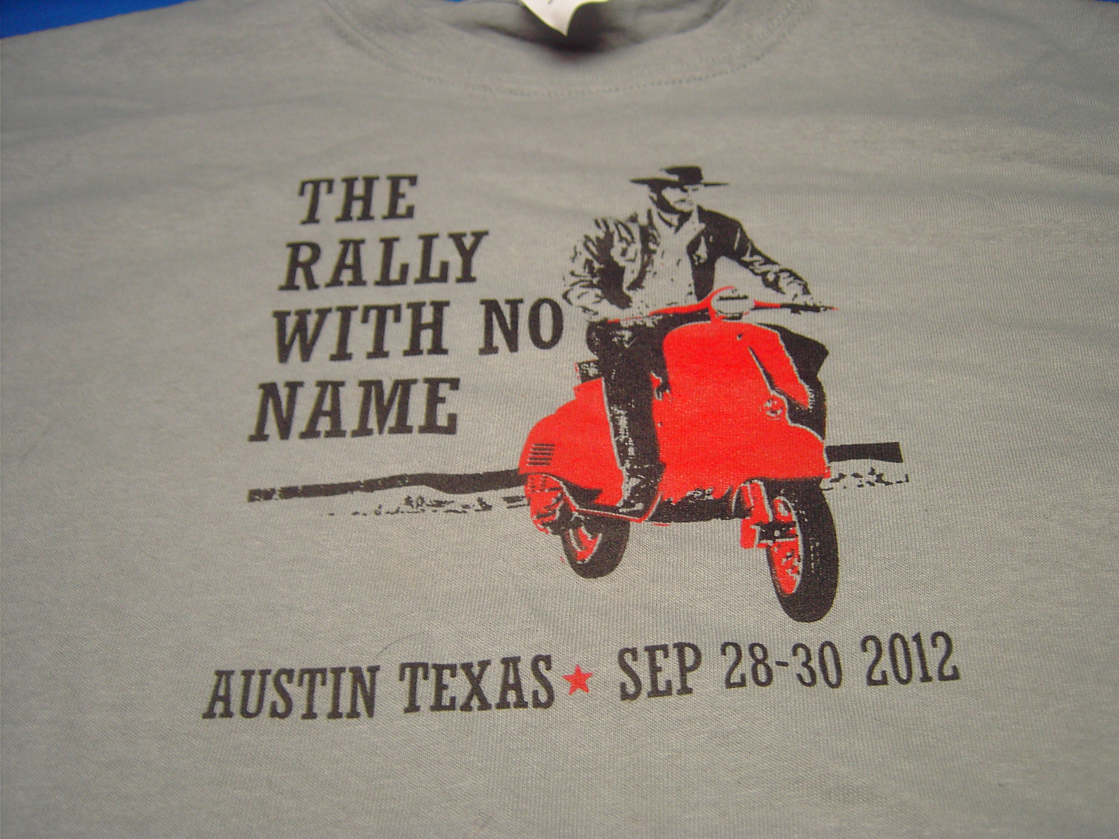 The Rally with No Name September 28-30, 2012 Gray short sleeve T-shirt Size L