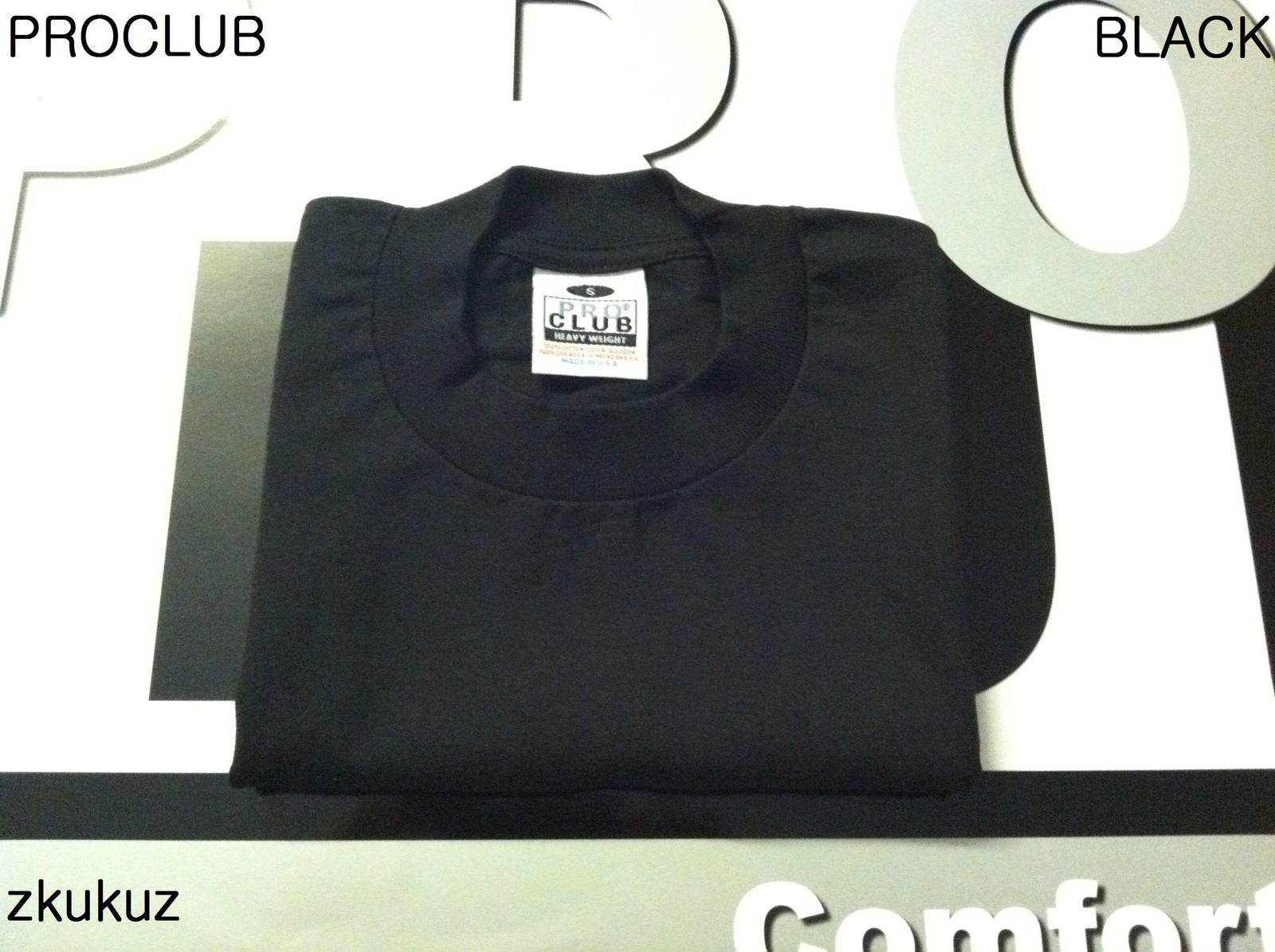 3 NEW PROCLUB HEAVY WEIGHT T-SHIRT BLACK PLAIN PRO CLUB BLANK 5XLT TALL 3PC