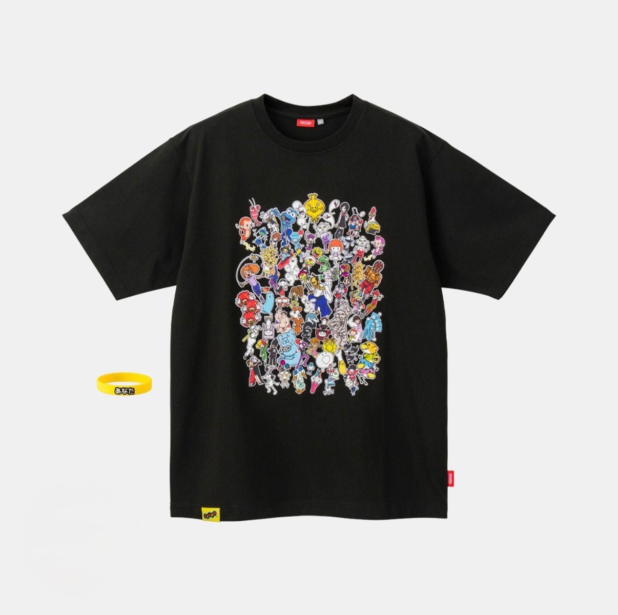 Nintendo Rhythm Heaven T-Shirt Black with Silicone Wristband Size S M L XL NEW