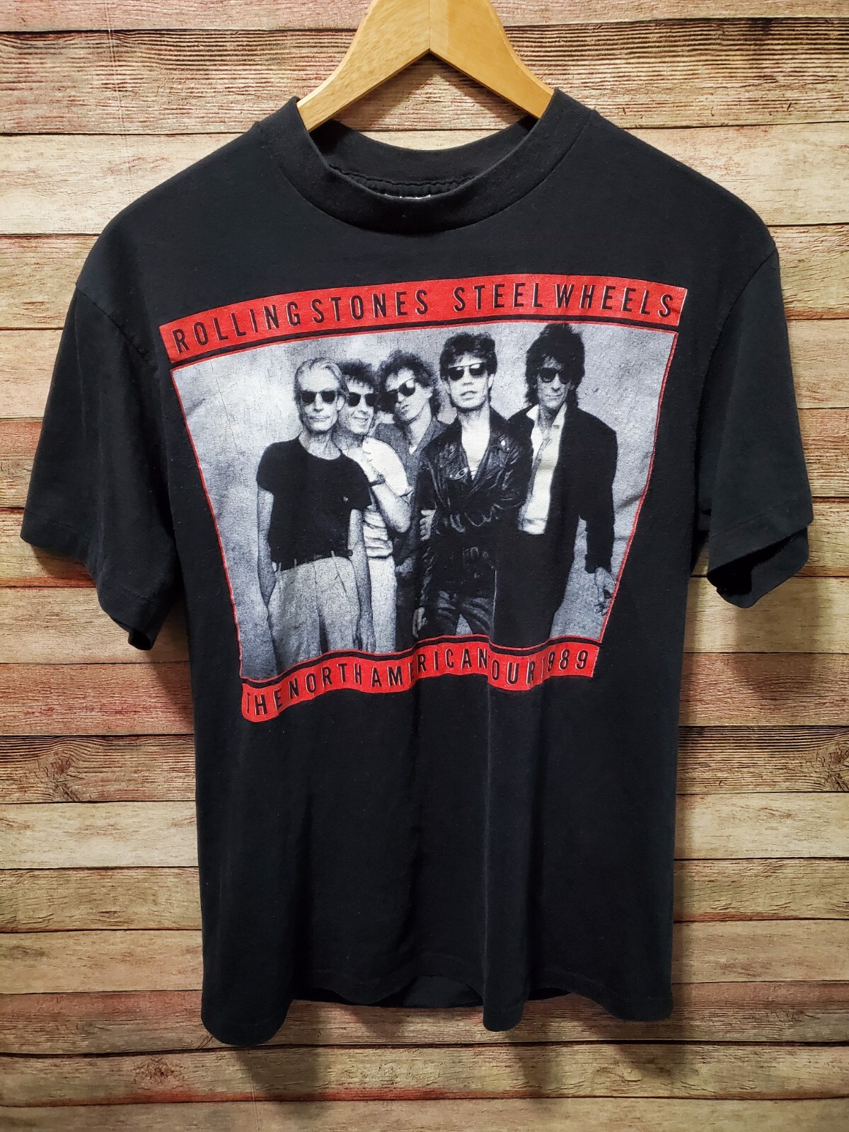 Rolling Stones Steel Wheels North American Tour TShirt 1989 Rock Tee 80s Vintage