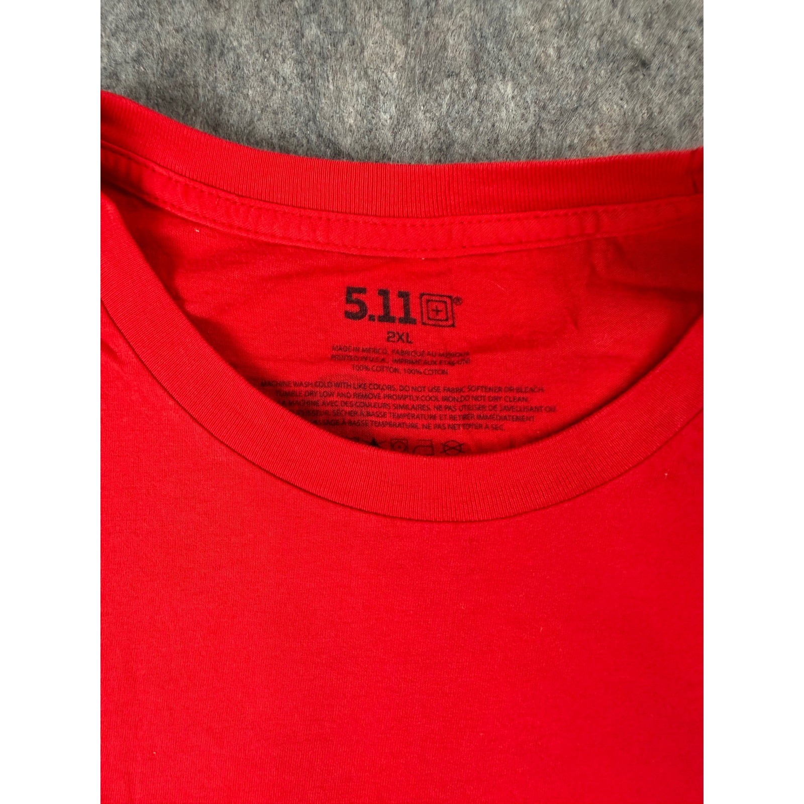 5.11 Tactical Mens Folds of Honor Eagle Graphic T-Shirt Red 2XL Cotton