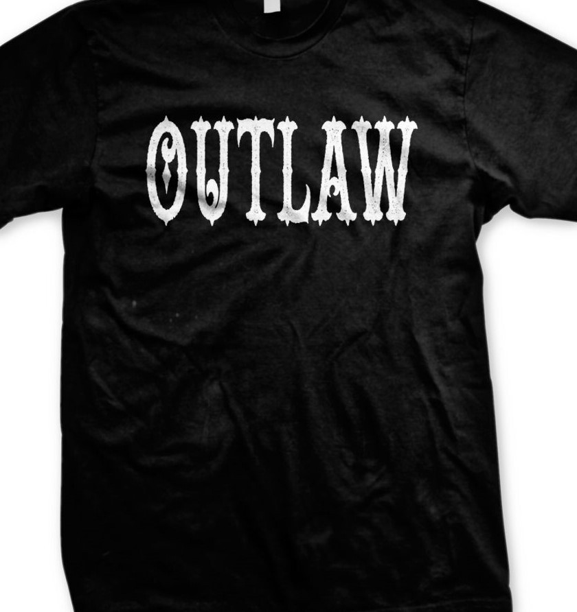 Outlaw Support your local outlaws Biker Motorcycle MC tee t shirt tee