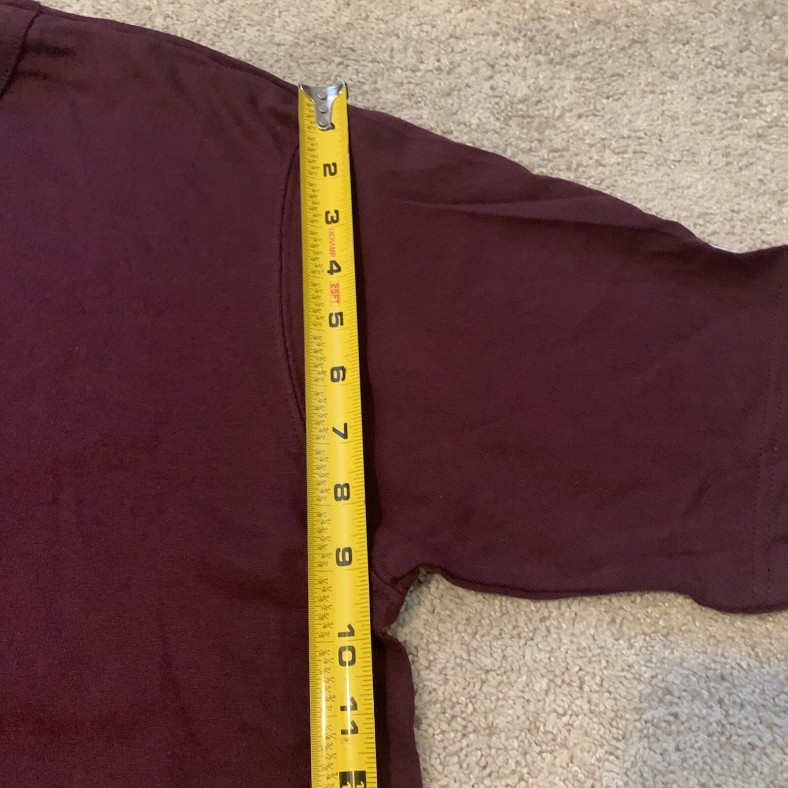 Vintage Champion Maroon Plum Heavy Weight Cotton T Shirt Large Unisex Lot Of 12