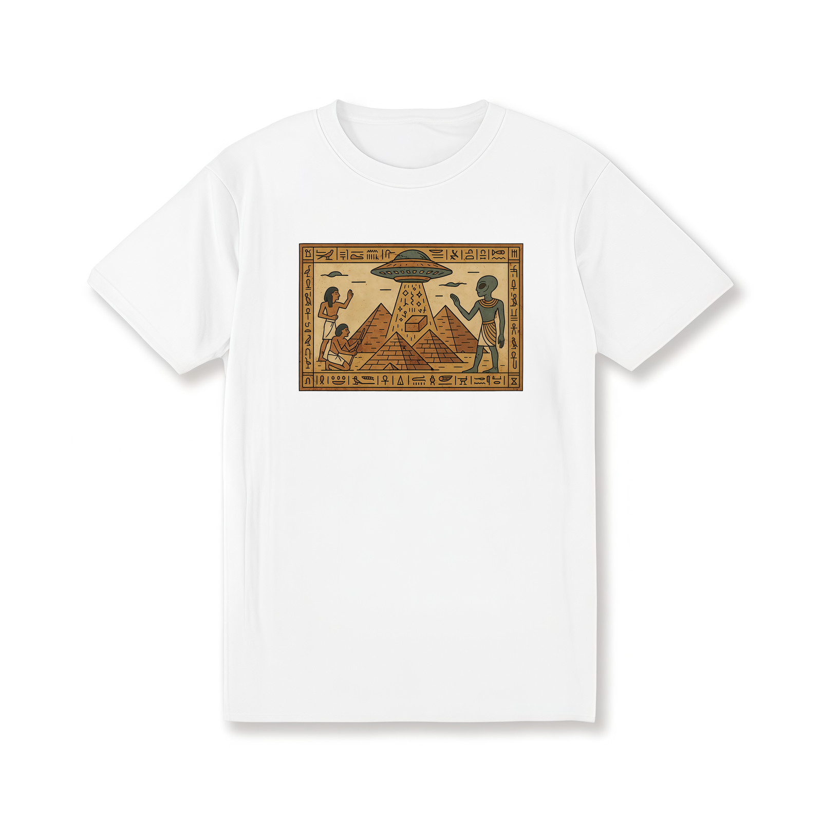 Ancient Aliens T-Shirt – UFO Pyramid Conspiracy Tee