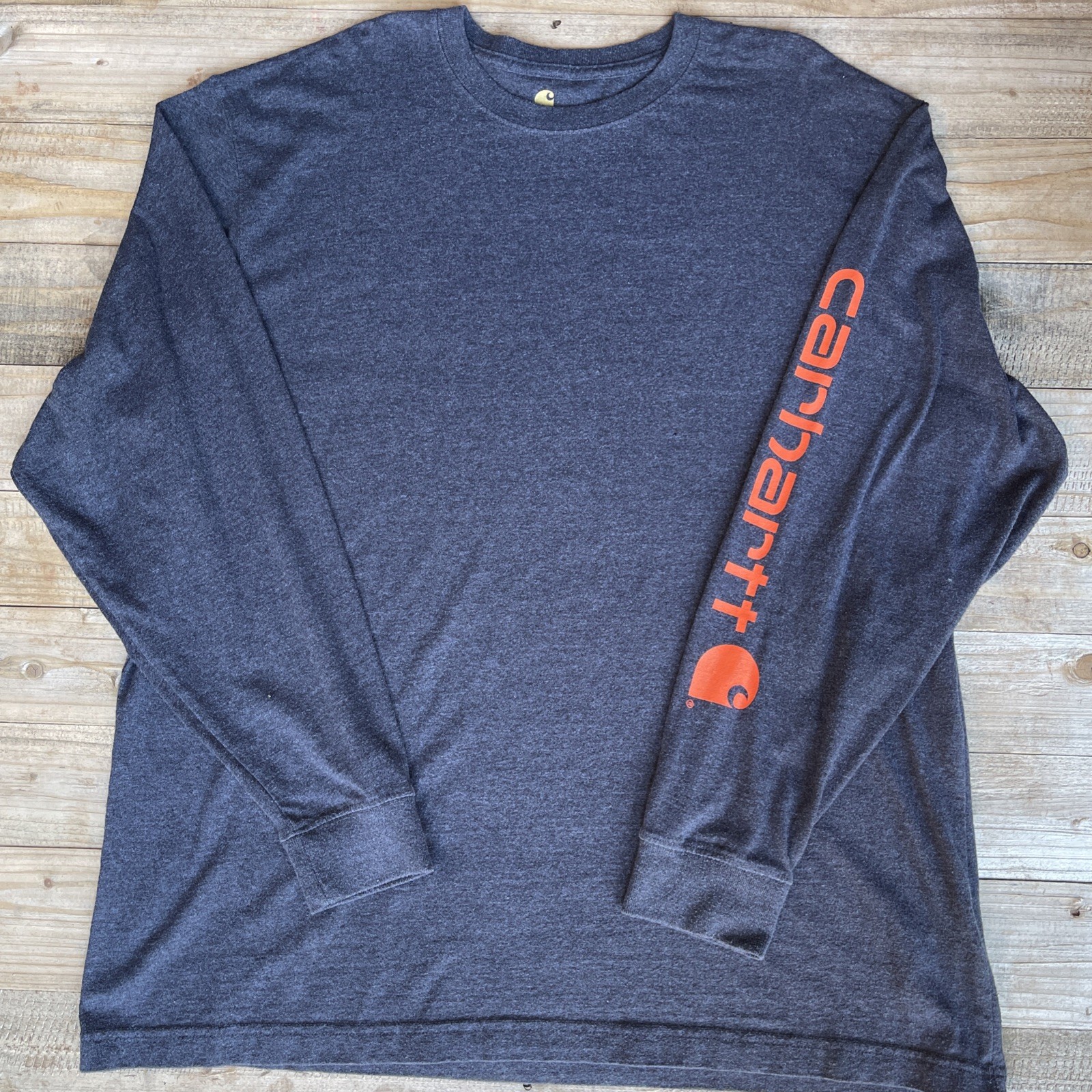 Carhartt K231 Original Fit Long Sleeve Logo Sleeve Shirt XL Regular Gray