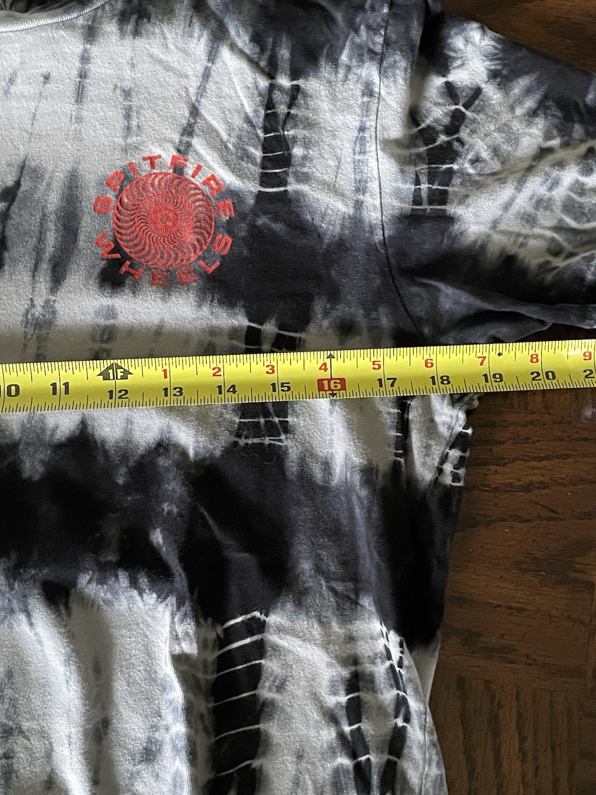 Spitfire Old E Pleated Wash T Shirt Tie Dye Mens S