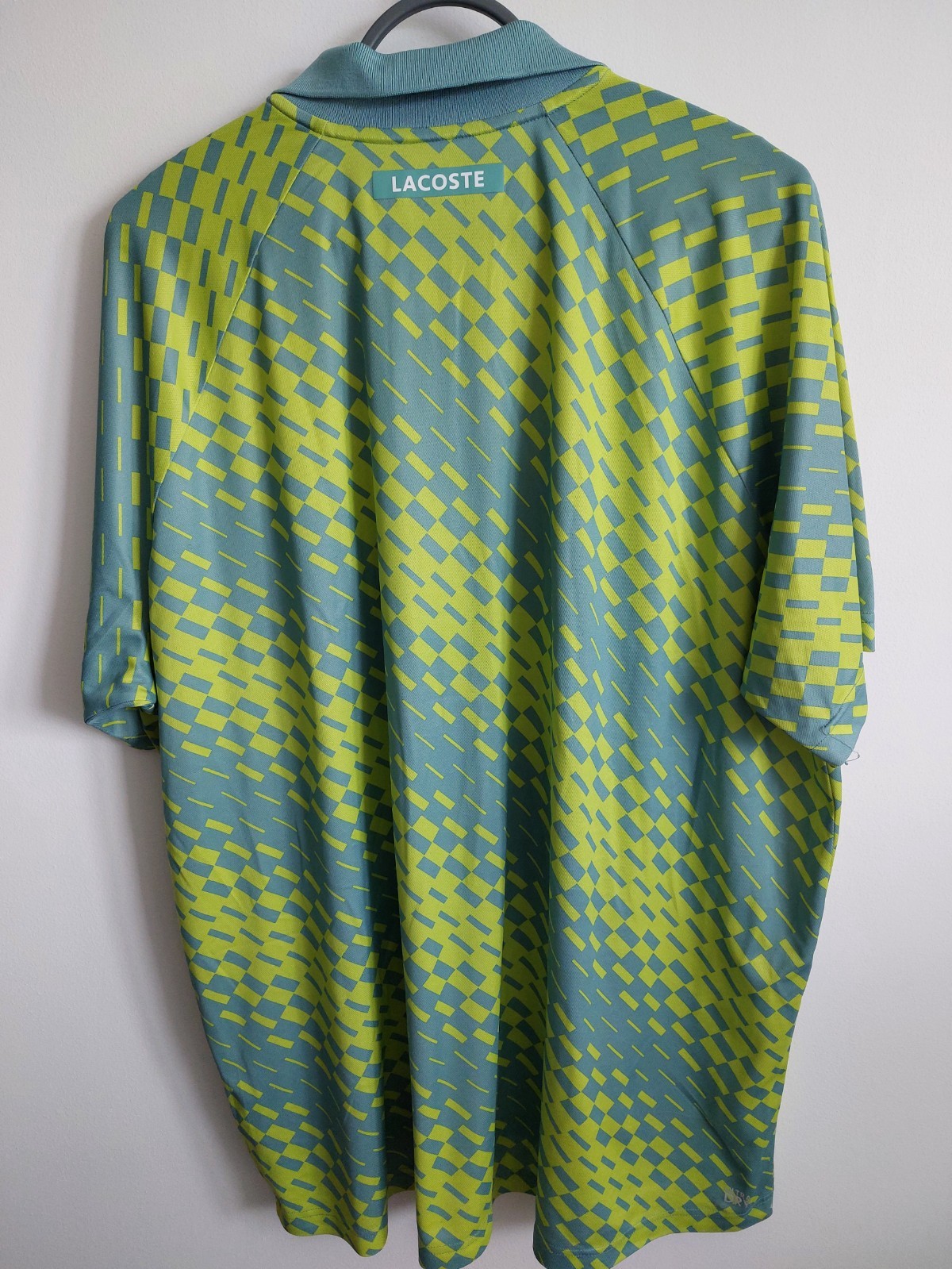 LACOSTE NOVAK DJOKOVIC 3XL (SIZE 8) GREEN POLO SHIRT VERY GOOD CONDITION