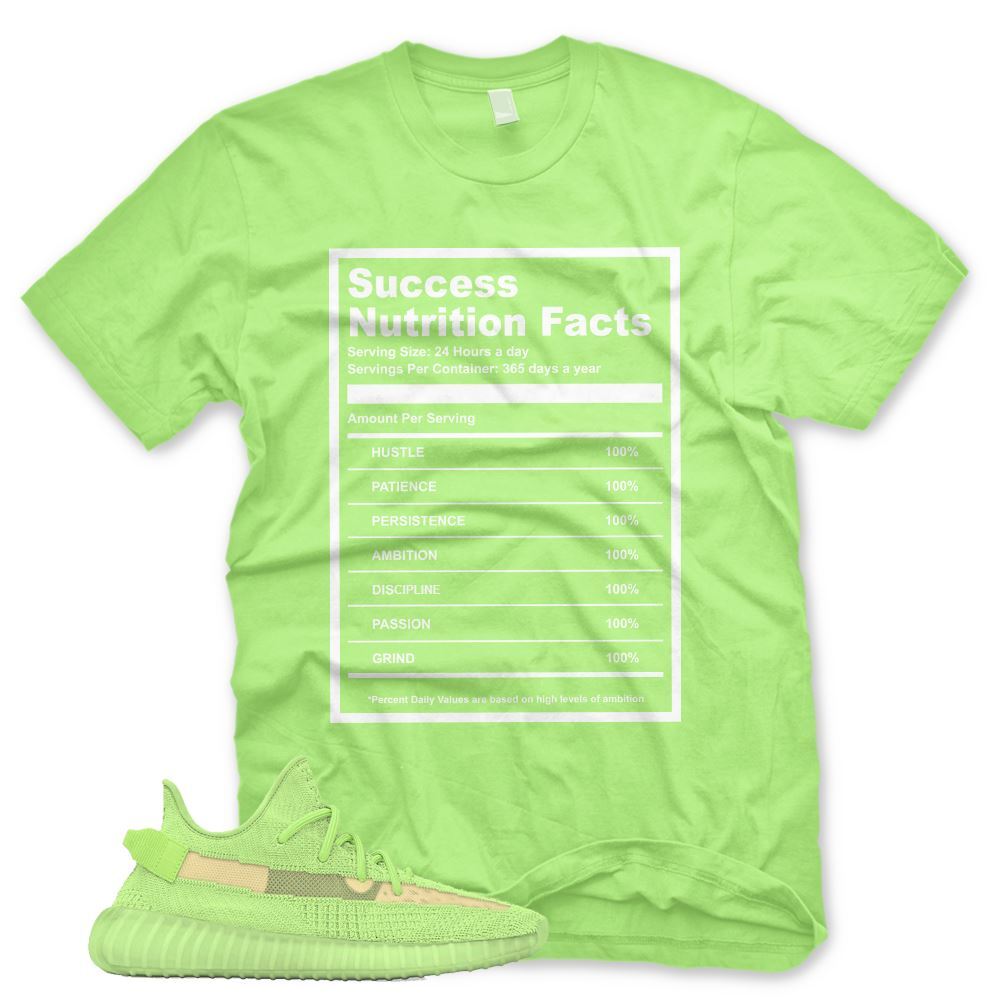 SUCCESS FACTS T Shirt for Adidas YZ Boost 350 v2 Glows Under Black Light