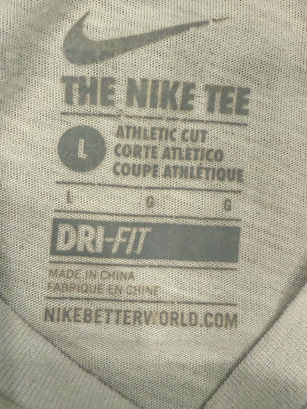 Nike Air Max Vintage T-Shirt Large L White non ducor duco Dri-Fit AirMax