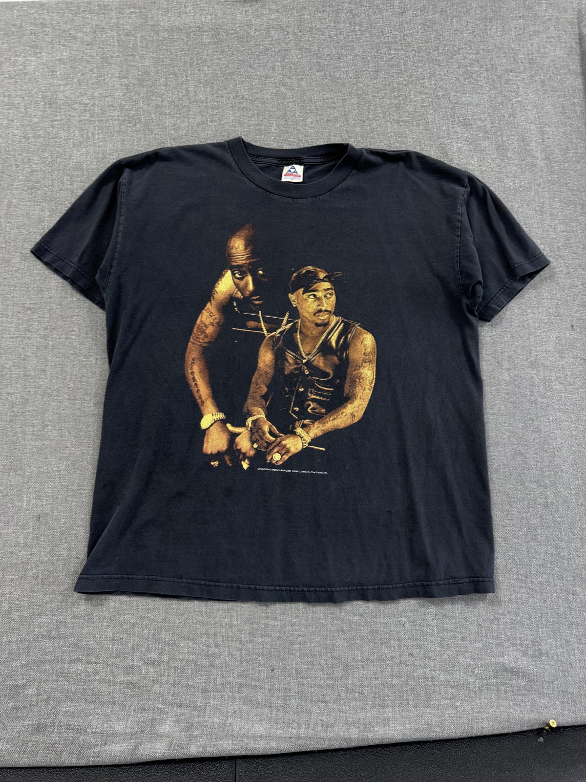 Vintage 1997 Tupac Memorial T-Shirt Rap Tee Mens XL Black Stop The Violence Fade