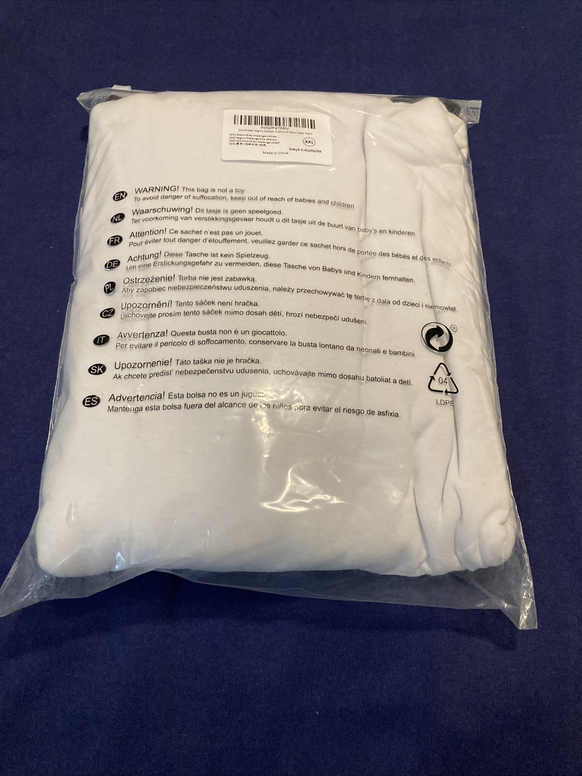 Comfneat Men’s 3-Pack Undershirts Cotton Spandex StretchyWhite gray and black