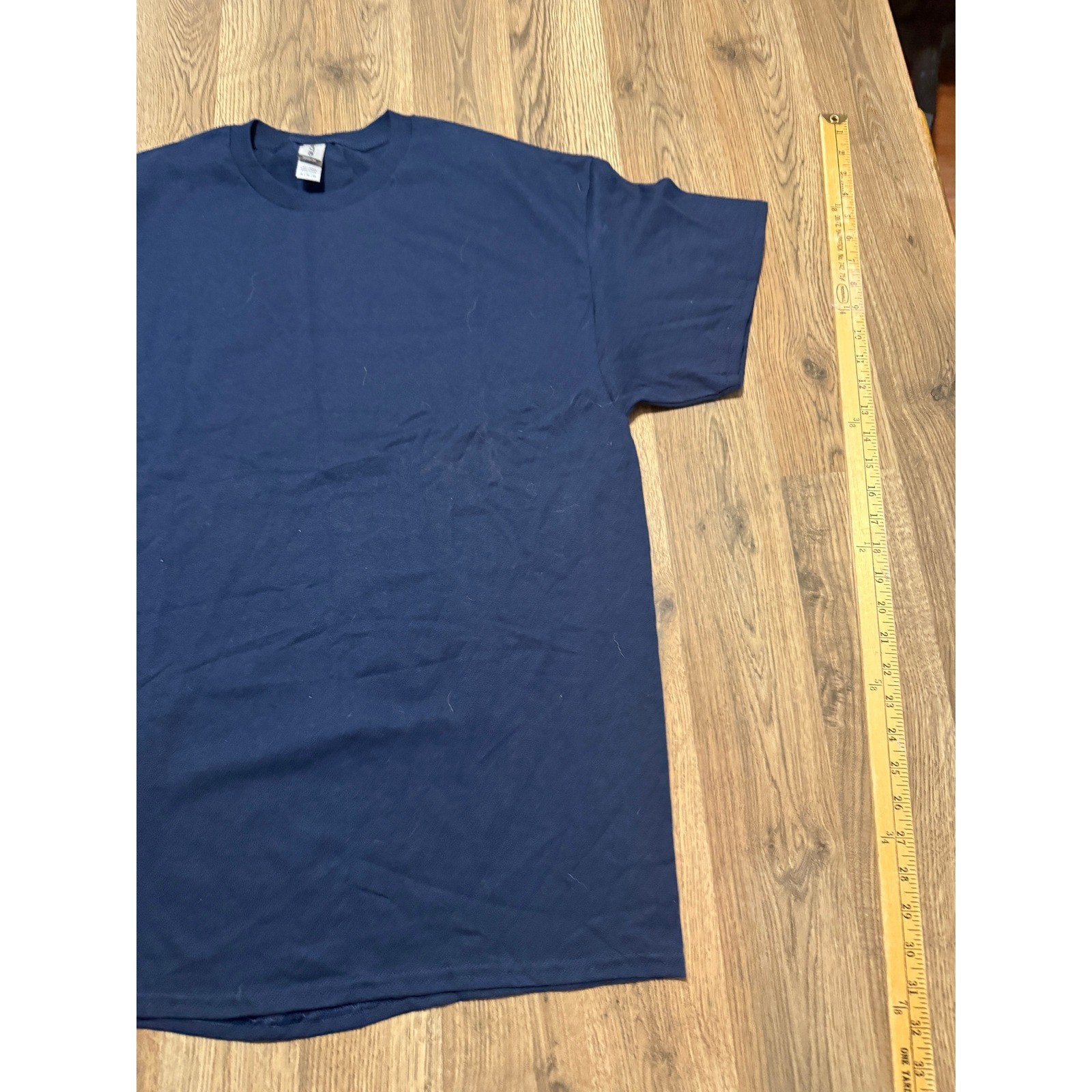 Gildan T-Shirt Mens XL Navy Blue Adult DryBlend Short Sleeve Crew Neck Excellent