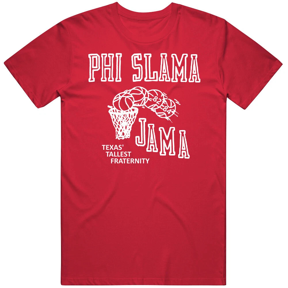 Phi Slama Jama Houston College Basketball 1980s Vintage Style Red Tee TRENDING