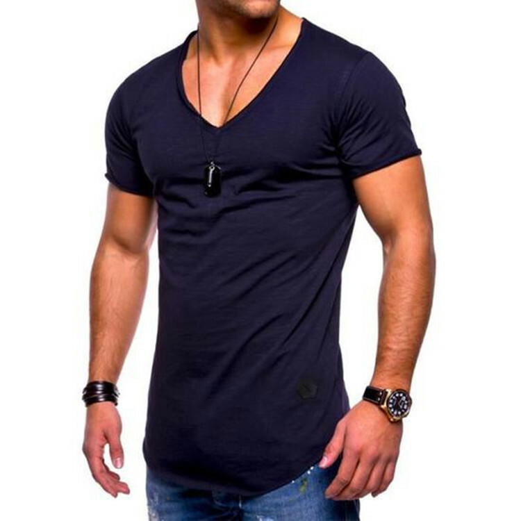 Men’s Slim Fit Short Sleeve Muscle Tee T-shirt Casual Blouse Solid Tops Shirt