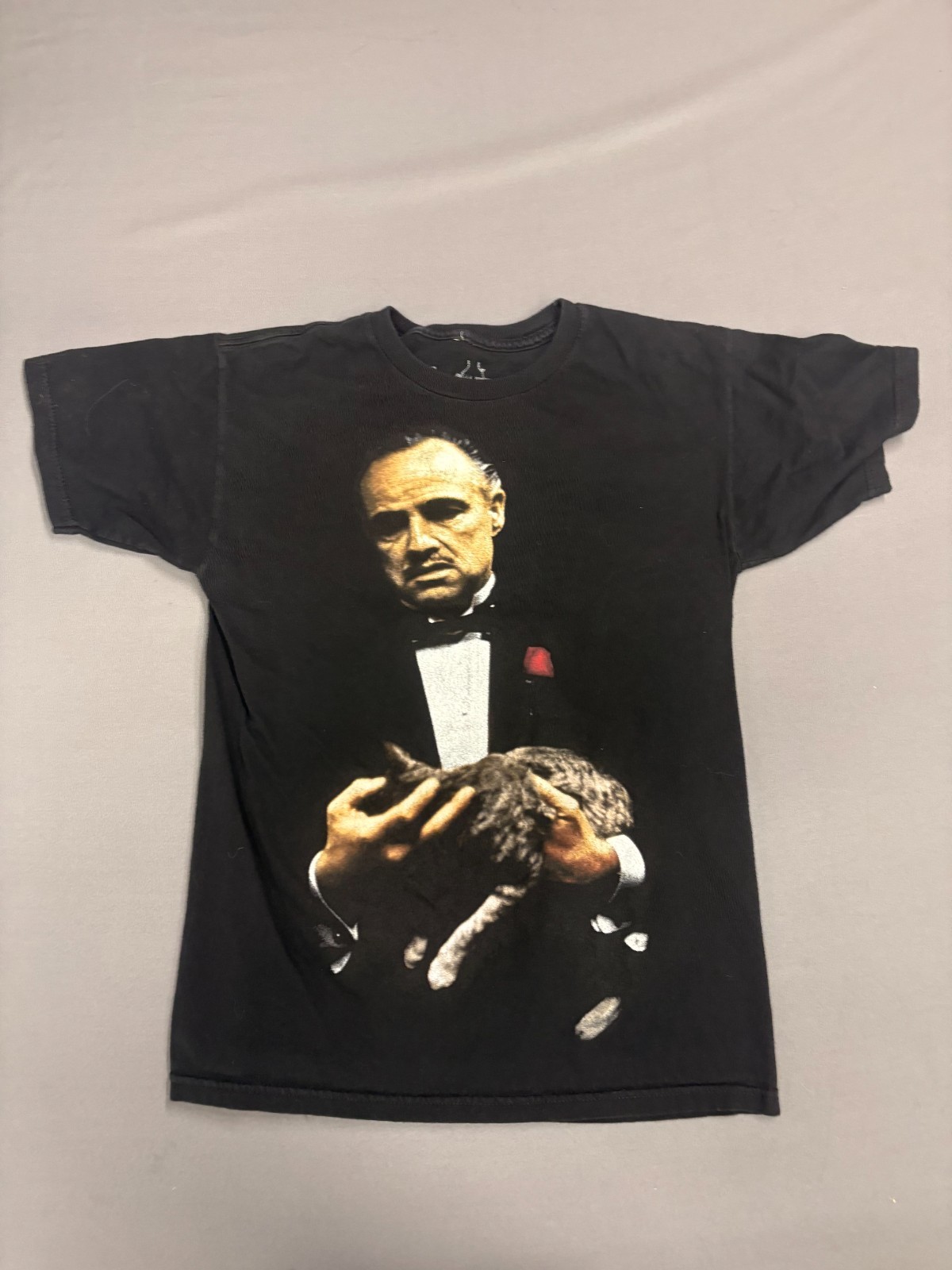 American Classics The Godfather Black Graphic Print Crew Neck T-Shirt SM Cotton