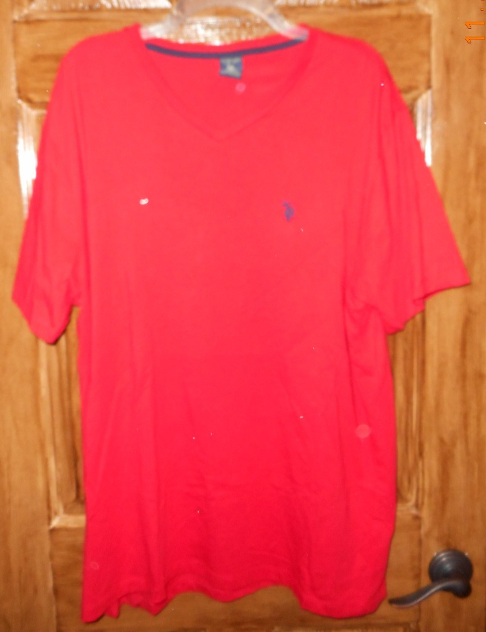 US Polo Assn Stretch Men’s Short Sleeve Dual Blend Red T-Shirt XL 9882 – EUC!