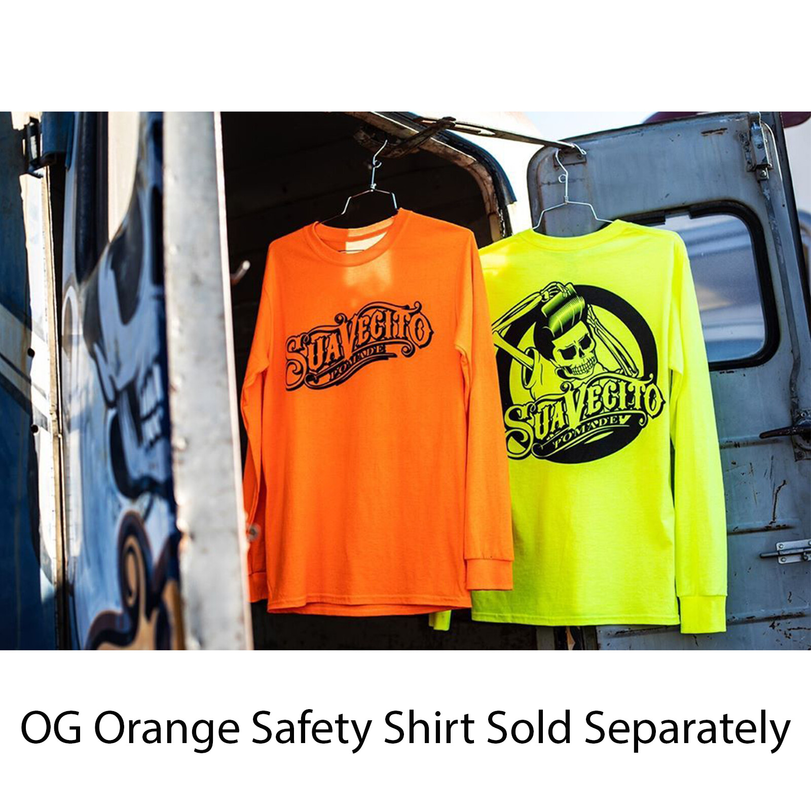 Men’s Suavecito OG Safety Green Long Sleeve Shirt (S M L XL 2XL 3XL 4XL 5XL)