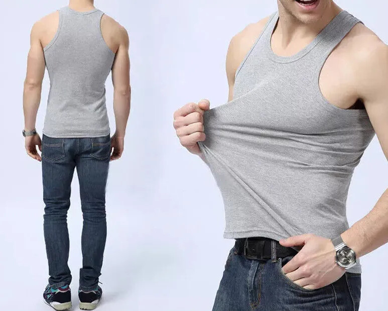 3-6 Pcs Men 100% Cotton Tank Top A-Shirt Wife-Beater Undershirt Ribbed Premium