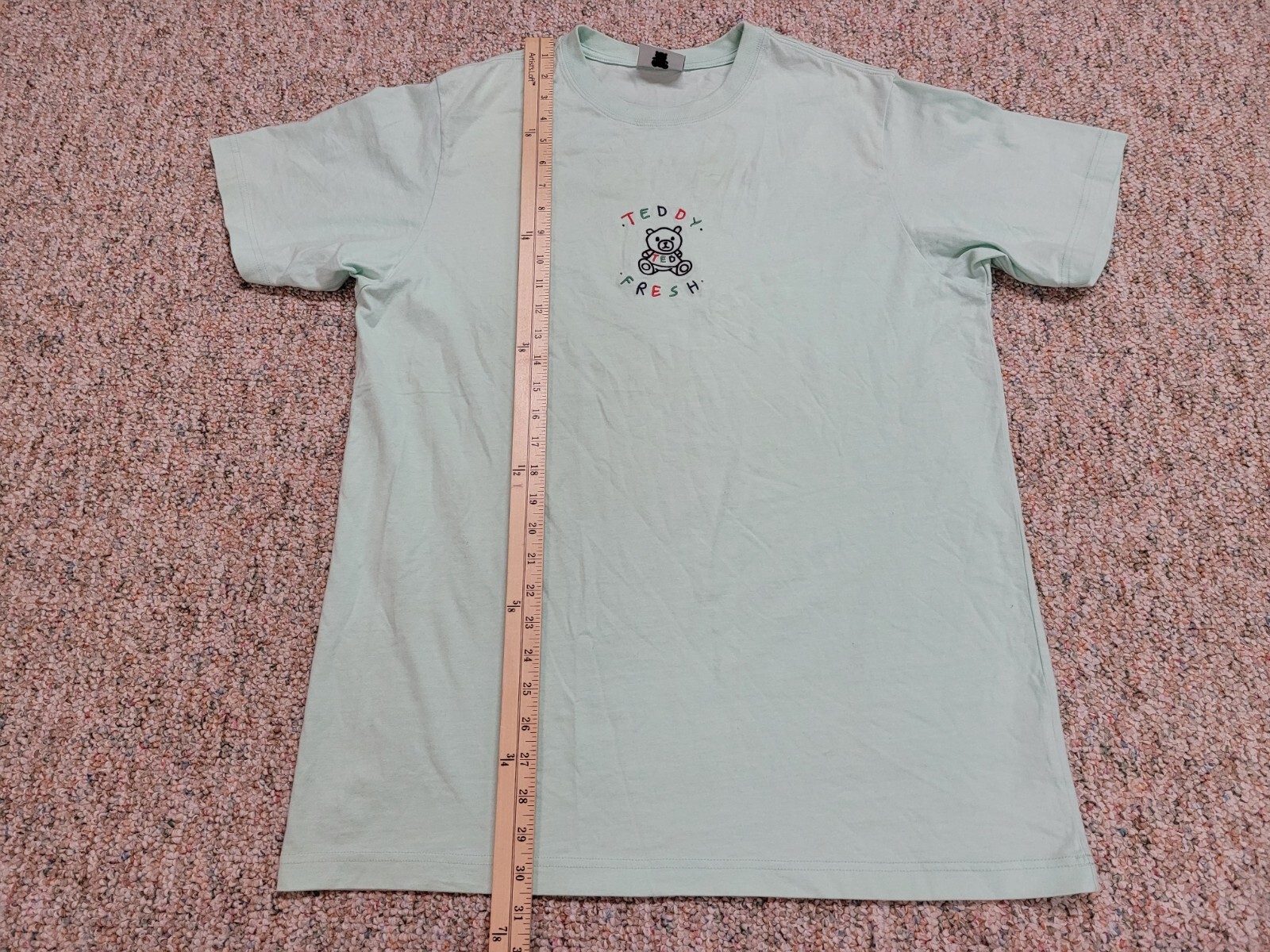 Teddy Fresh Shirt Mens Large Blue Streetwear Embroidered Bear Logo Tee Casual