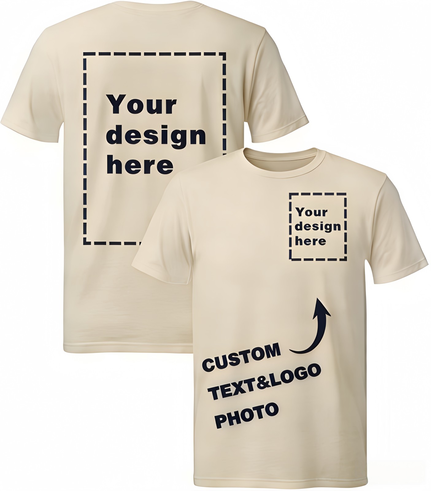 Couple Anniversary Gift Custom Name and Date 100% Cotton T-Shirt