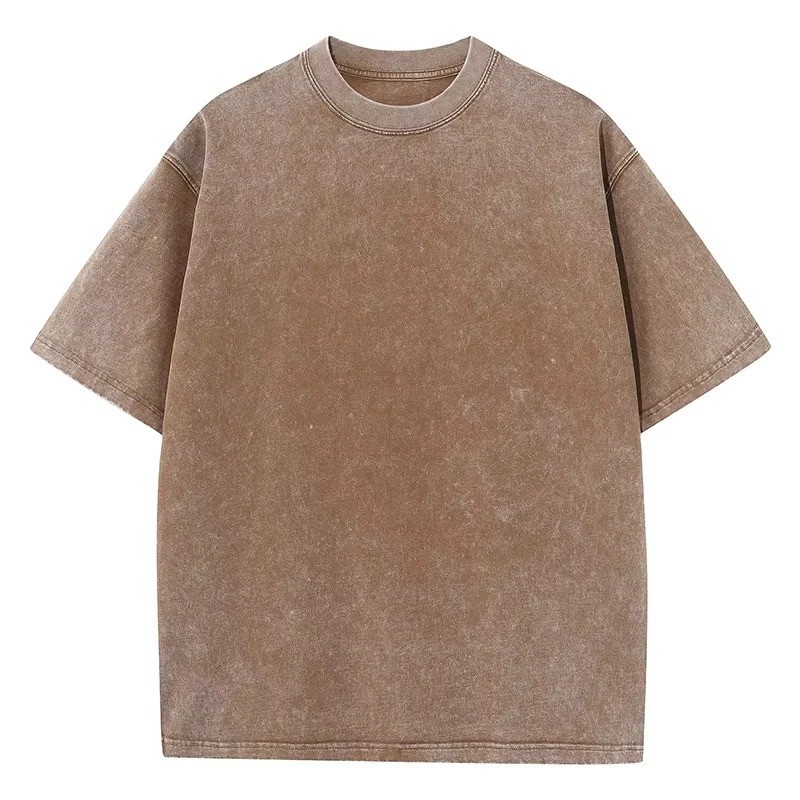 Oversized 100% Cotton Acid Wash T-shirt Heavyweight Hip Hop Style Tee