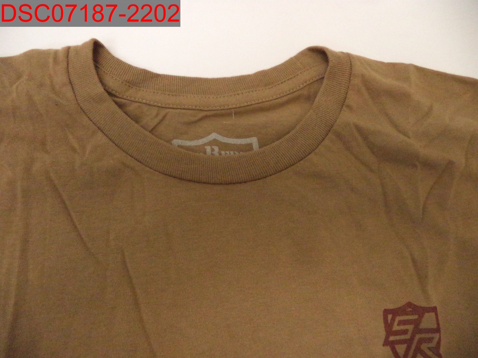 Shield Republic Men’s Coyote Brown SR Shield Logo Left Side Tee, M 92742208165