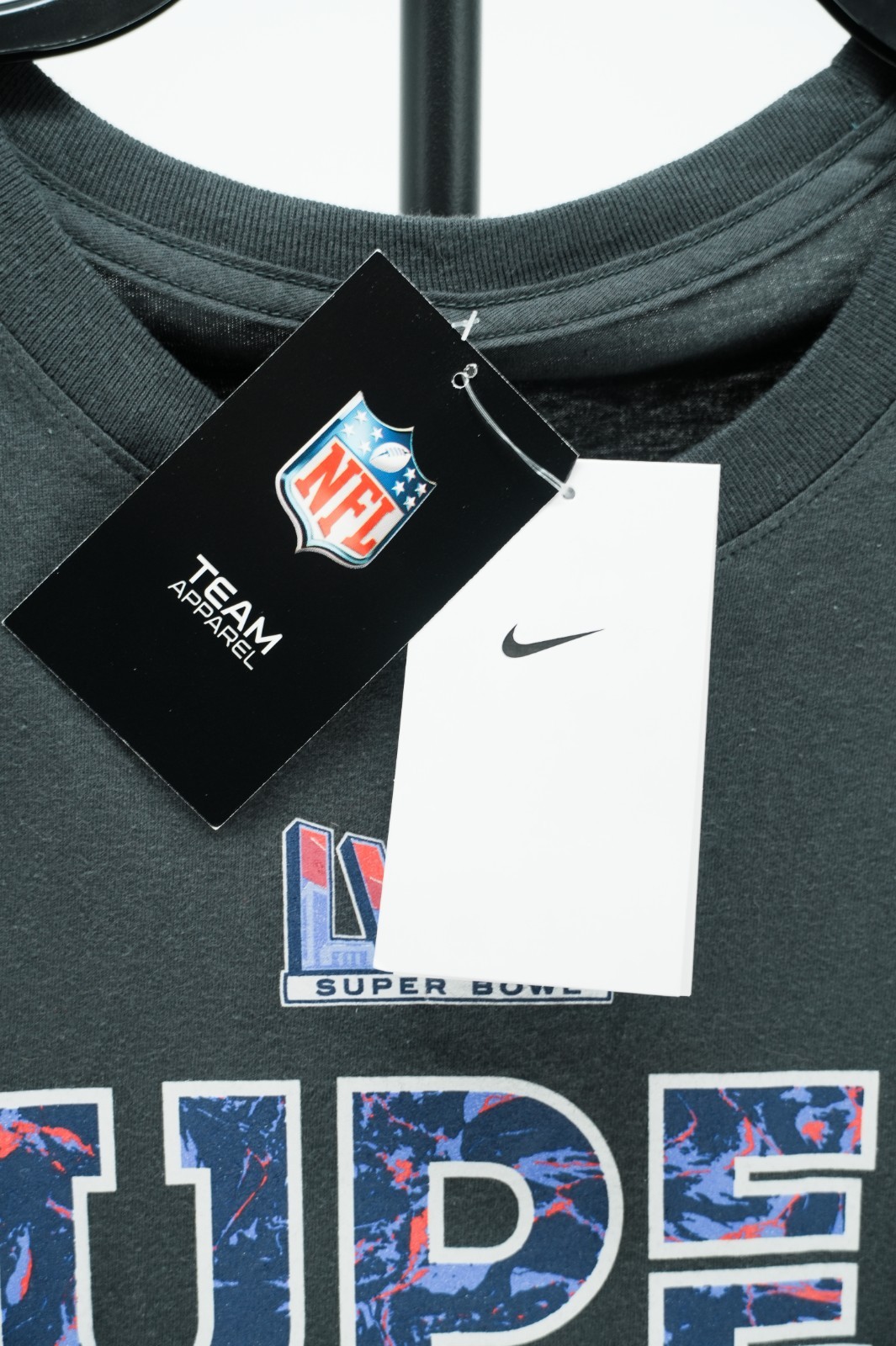Nike Super Bowl LVII Men’s Large Charcoal Dark Gray Floral Graphic T-Shirt L NFL