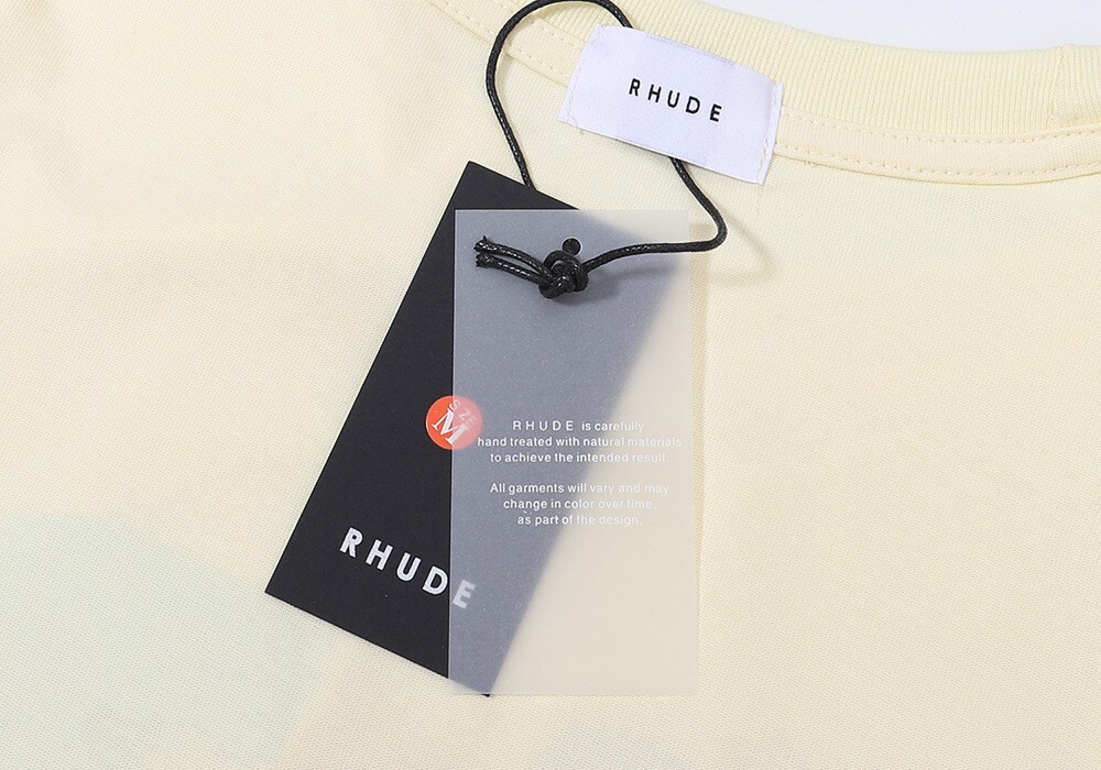 RHUDE NEW Men Women High Quality Loose Leisure Cotton Short Sleeve T-Shirt M-2XL