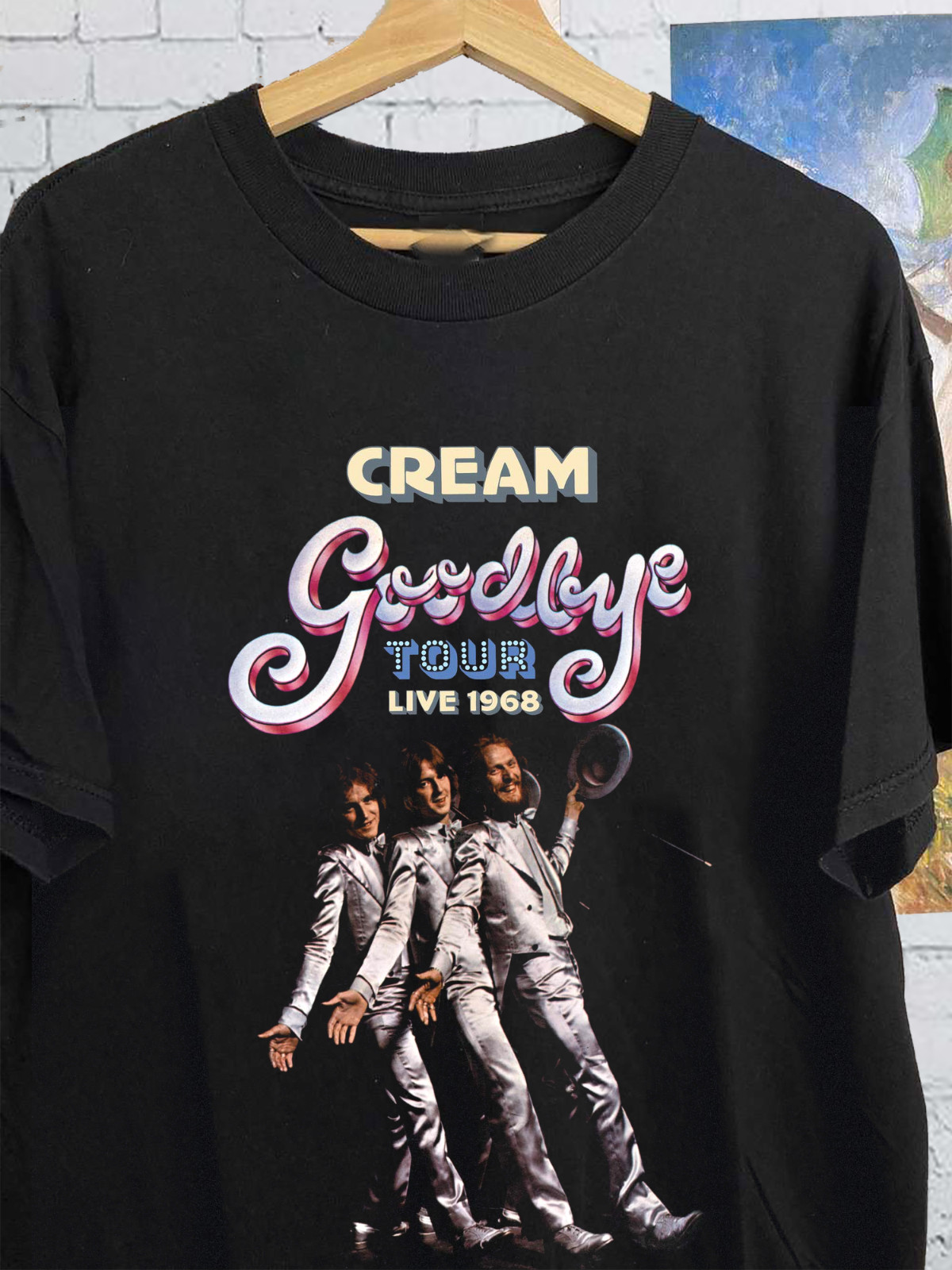 NEW Cream Shirt Cream – Goodbye Tour – Live 1968 Black All Size Shirt VC1718