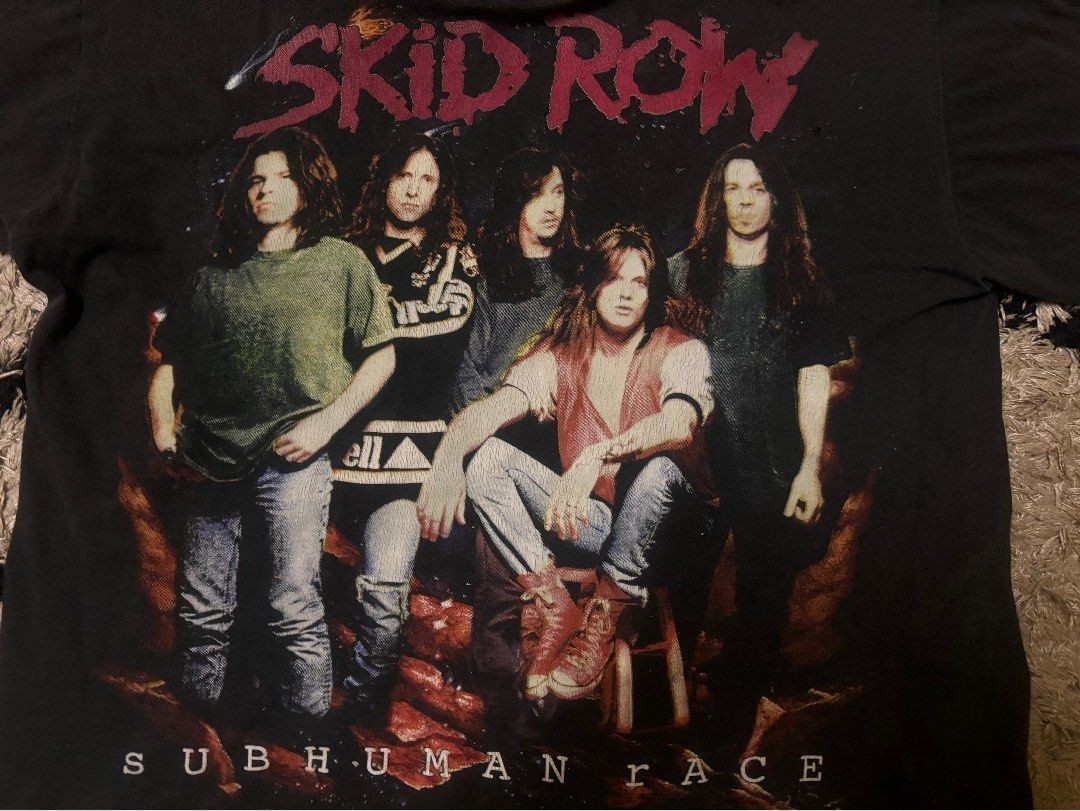 Tshirt Vintage Band Skid Row Men’s Fashion Black Unisex Gift fans S028