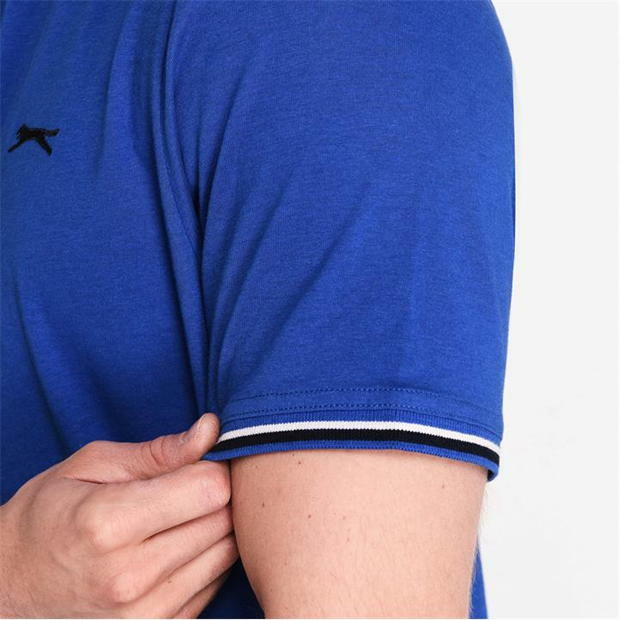 Mens Slazenger 100% Cotton Tipped Crew Neck T Shirt XS S M L XL XXL 3XL 4XL BNWT