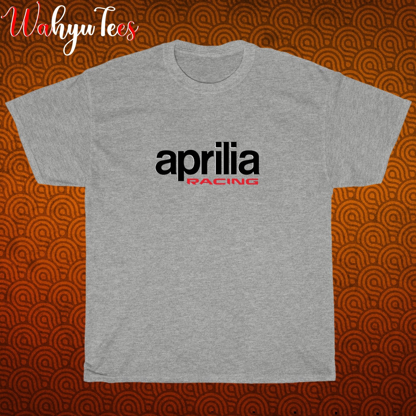 New APRILIA RACING Logo Black/Grey/Navy/White Size S-5XL Unisex T-Shirt