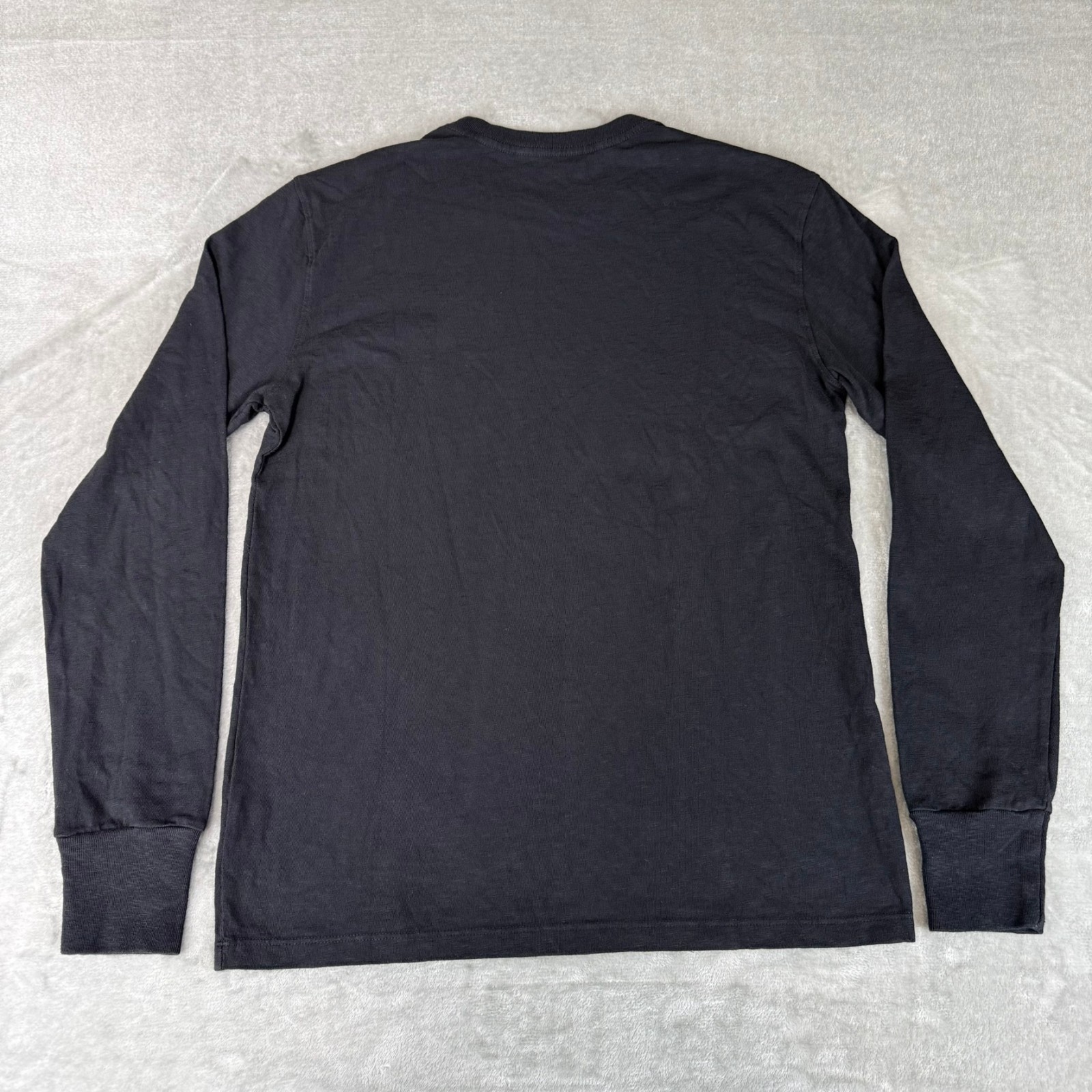 American Giant Long Sleeve Tee T-Shirt Mens Small Black Cotton $65 USA New NWOT