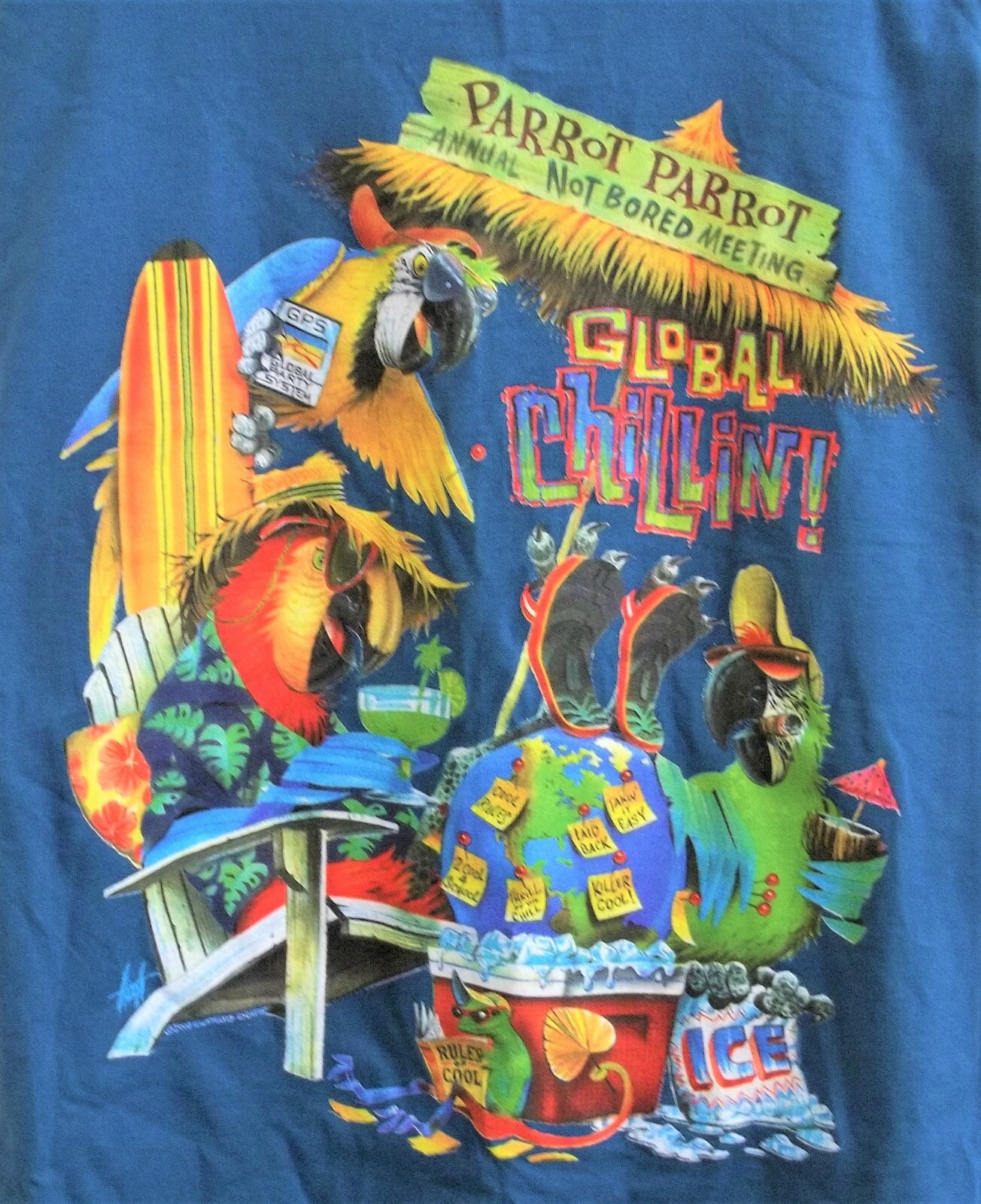 Parrot Party 2009 T-Shirt Adult XL X-Large Global Chillin! – See Description