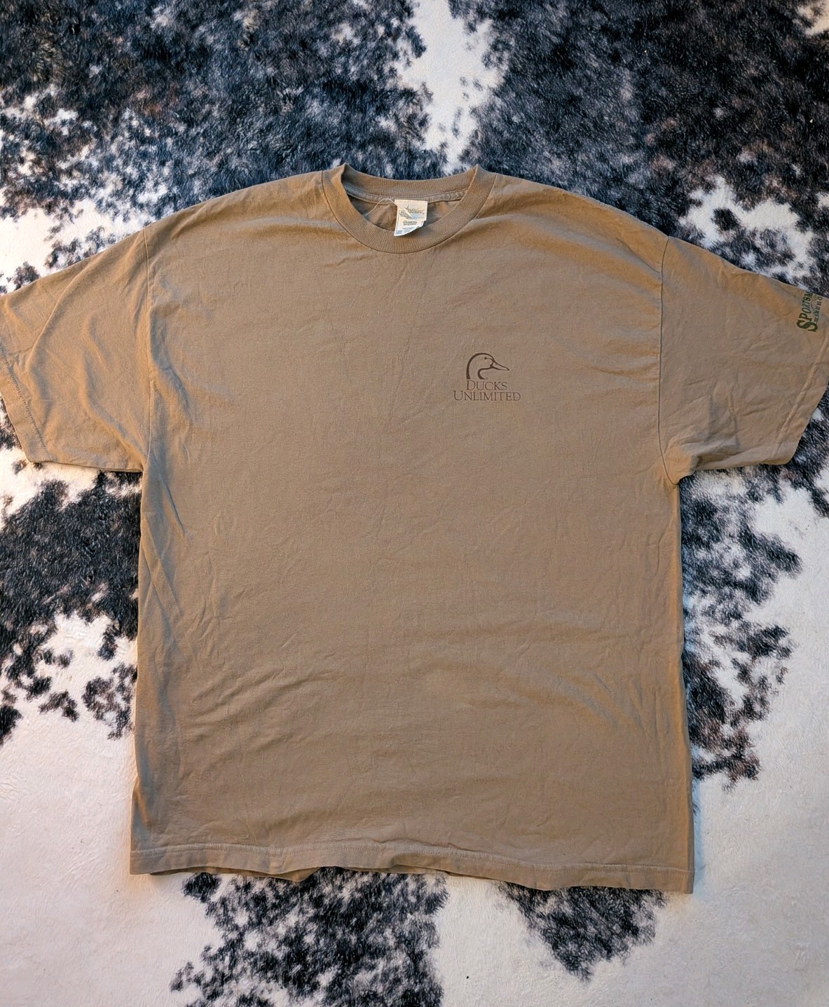 Artisans Ducks Unlimited Brown Dog Sportsman’s Warehouse 90s Cotton Tee 2XL Vtg